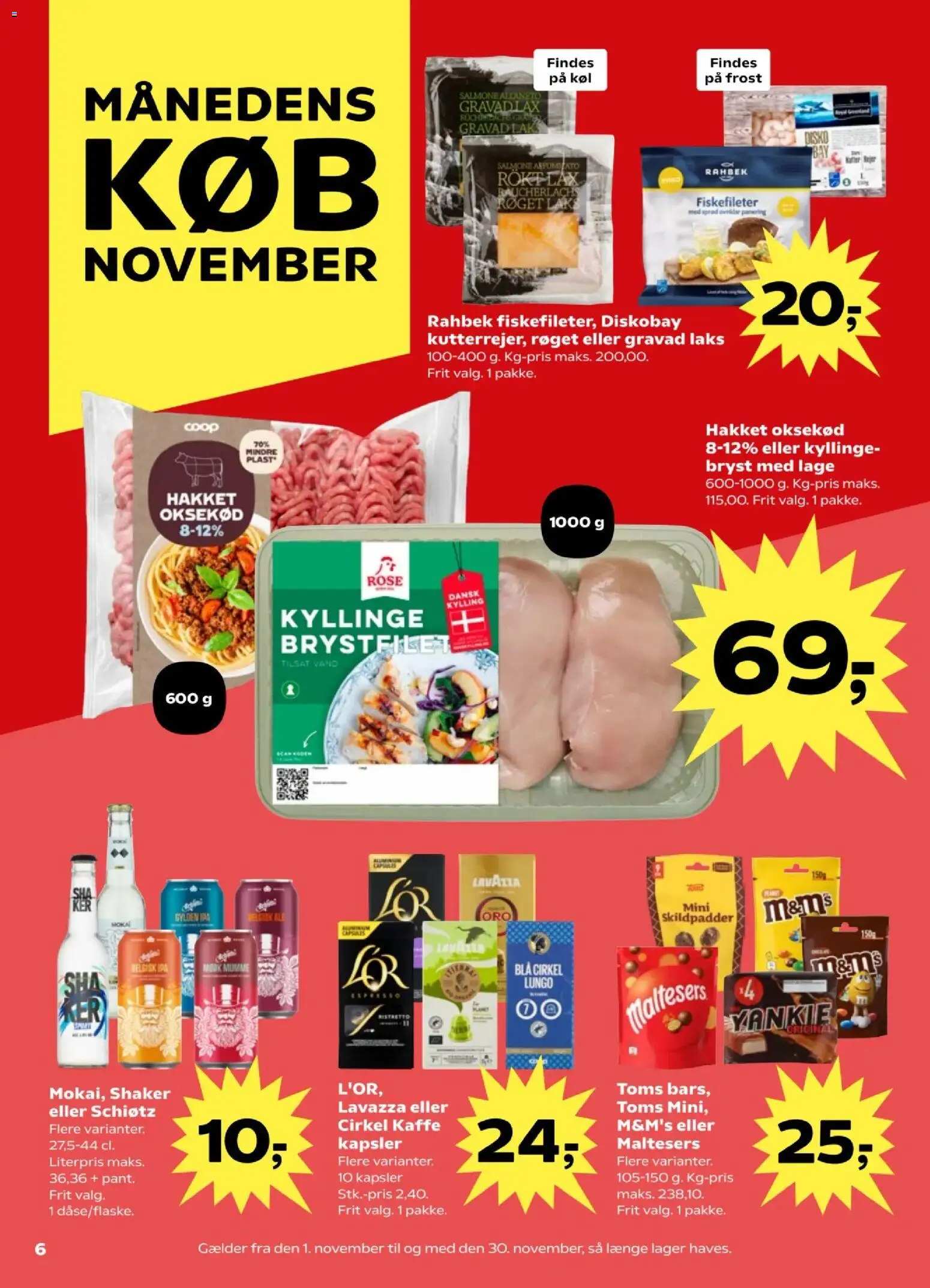 Super Brugsen tilbudsavis – gyldig fra 07.11.2025 | Side: 6 | Produkter: Kaffe, Oksekød