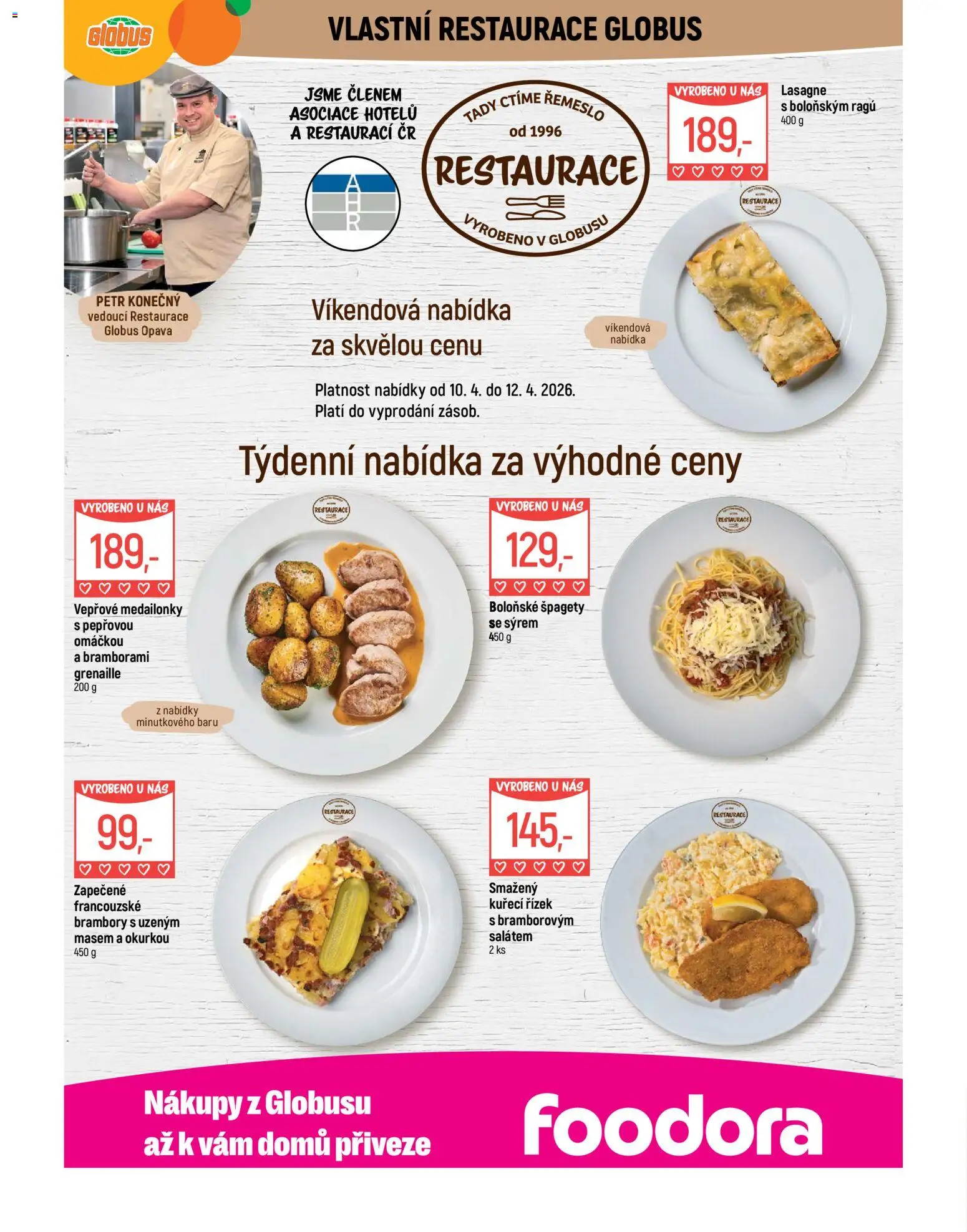 Globus leták - Opava od 08.04.2026 | Strana: 7 | Produkty: Globus, Boloňské špagety, Brambory, Lasagne