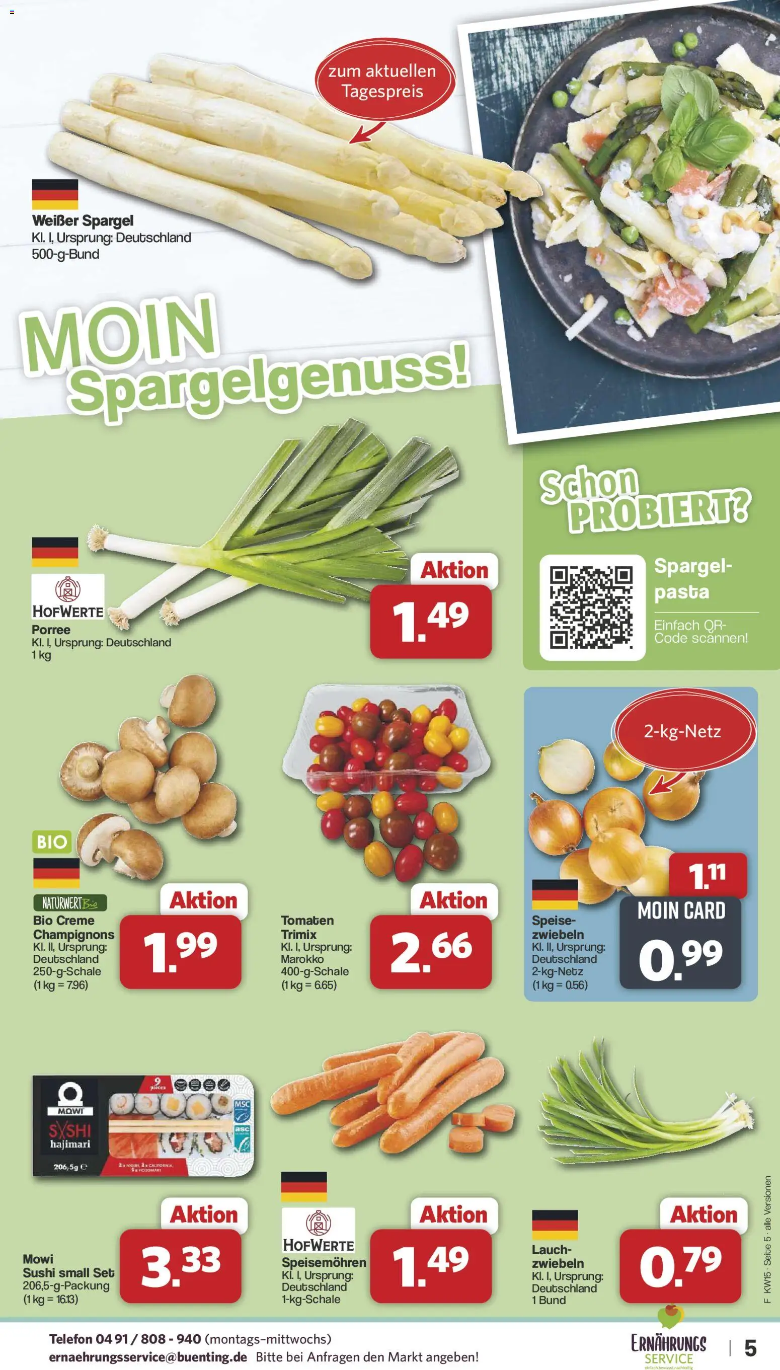 Famila Nordwest Prospekt 	 – gültig ab 07.04.2026 | Seite: 5 | Produkte: Tomaten, Champignons, Zwiebeln, Telefon