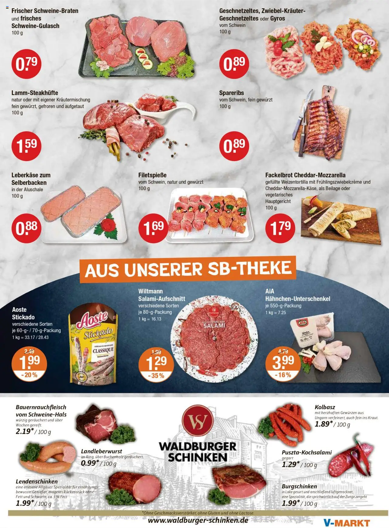 V-Markt - Oberbayern – gültig ab 18.09.2025 | Seite: 7 | Produkte: Schweinegulasch, Gyros, Schinken, Leberkase