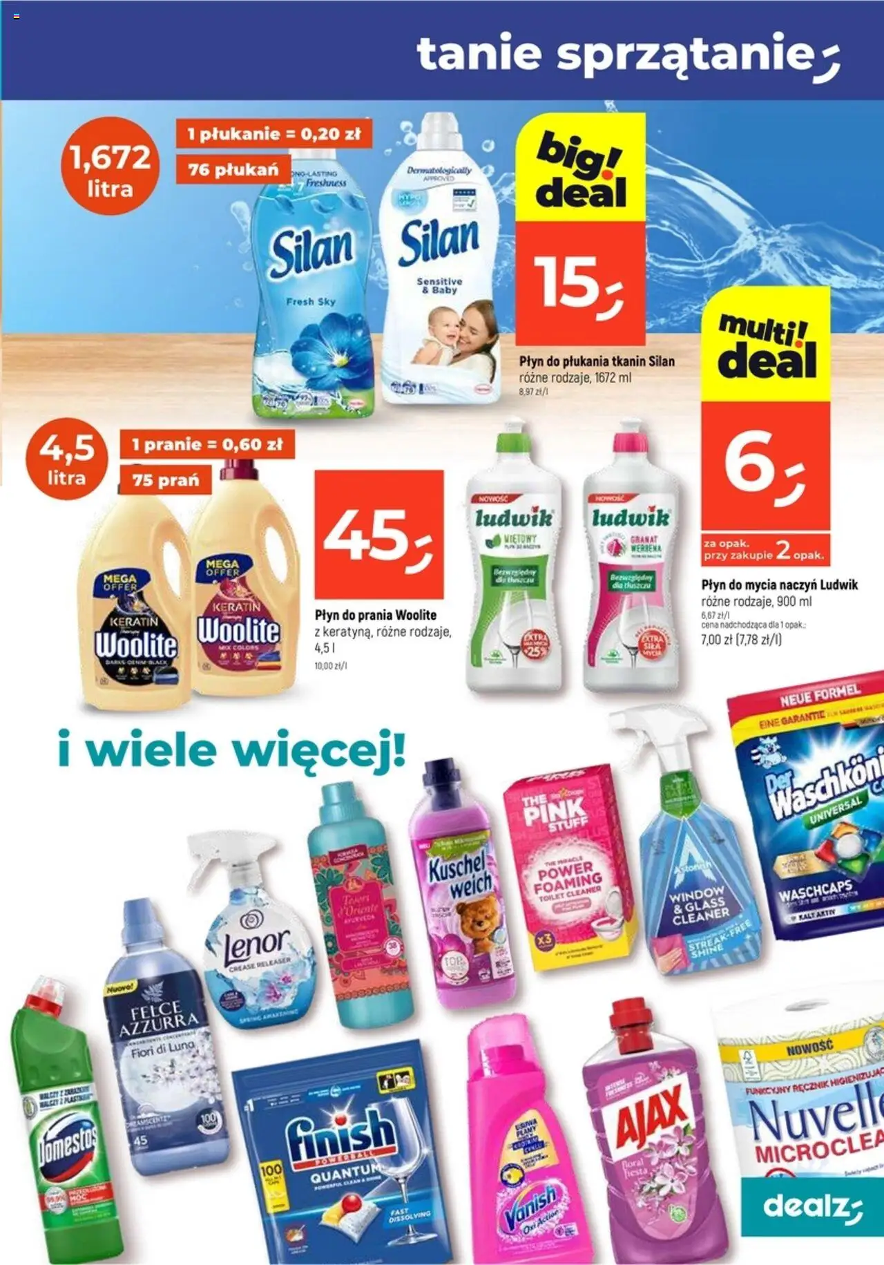 Dealz Gazetka - Wielkie otwarcie Poznań od 23.09.2025 | Strona: 9 | Produkty: Vanish, Domestos, Finish, Płyn do mycia naczyń