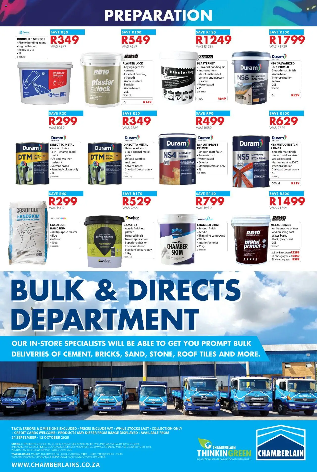 New Chamberlain catalogue – valid from 24.09.2025 | Page: 13 | Products: Primer, Coat, Plaster, Enamel