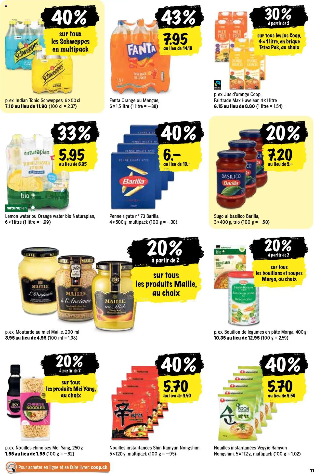 Coop - Les actions de la semaine – gültig ab 23.10.2025 | Seite: 11 | Produkte: Fanta, Barilla, Pasta