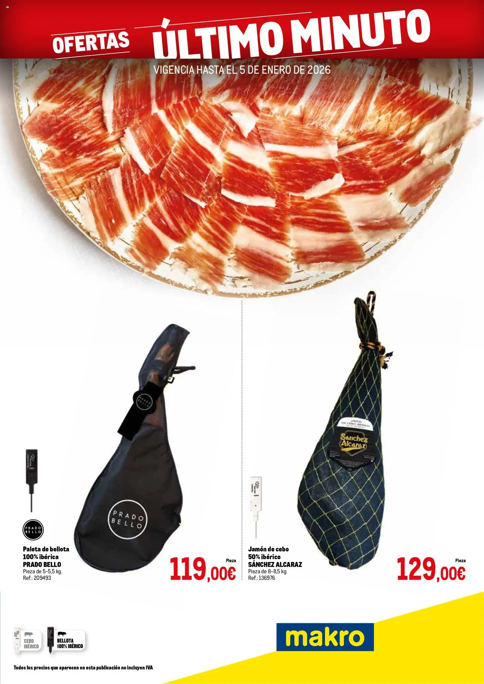 Makro Ofertas Último minuto Centro │ válido desde el 17.12.2025 | Página: 2 | Productos: Jamón