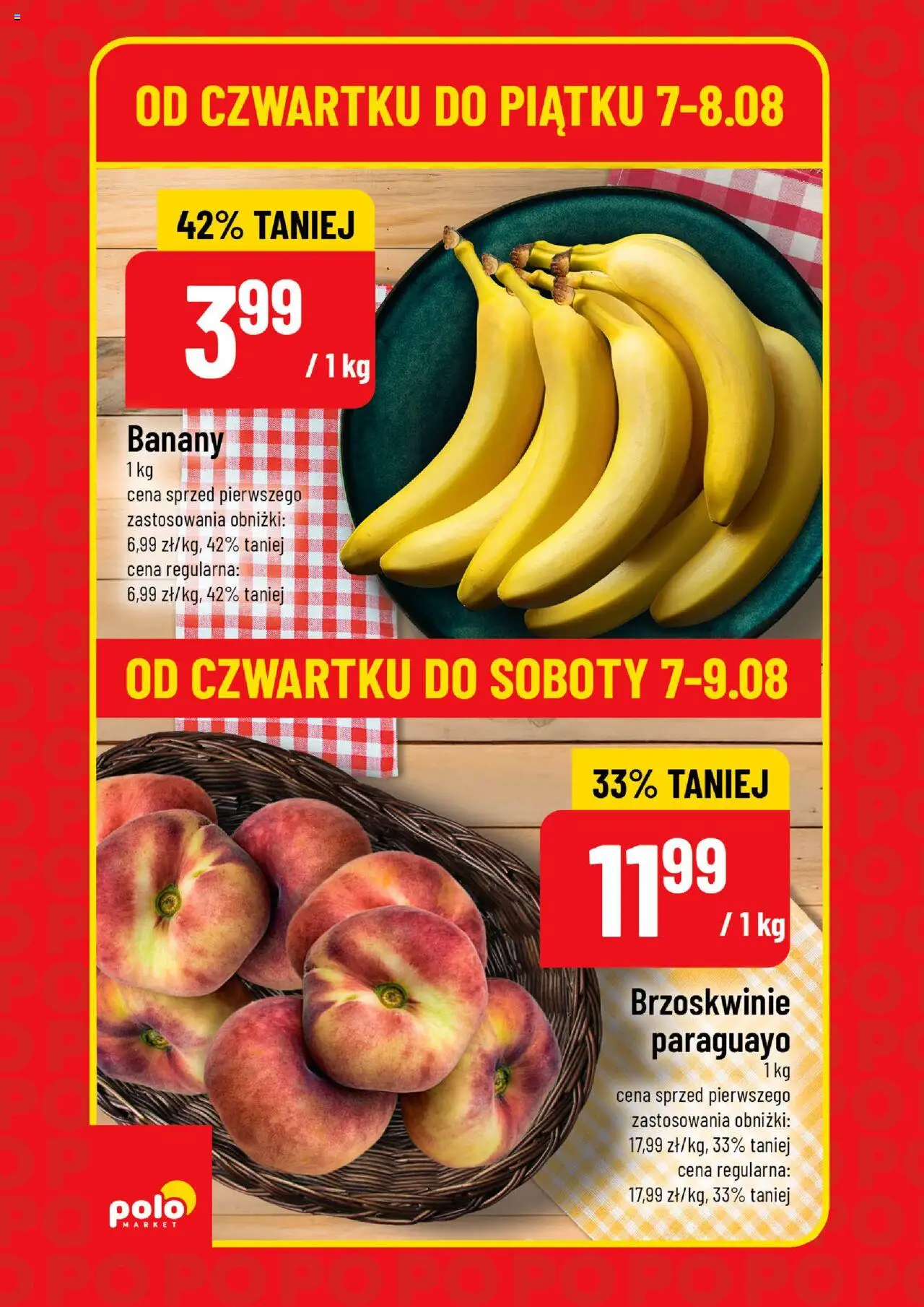 POLOmarket Gazetka - Super Hity od 07.08.2025 | Strona: 2 | Produkty: Banany, Brzoskwinie