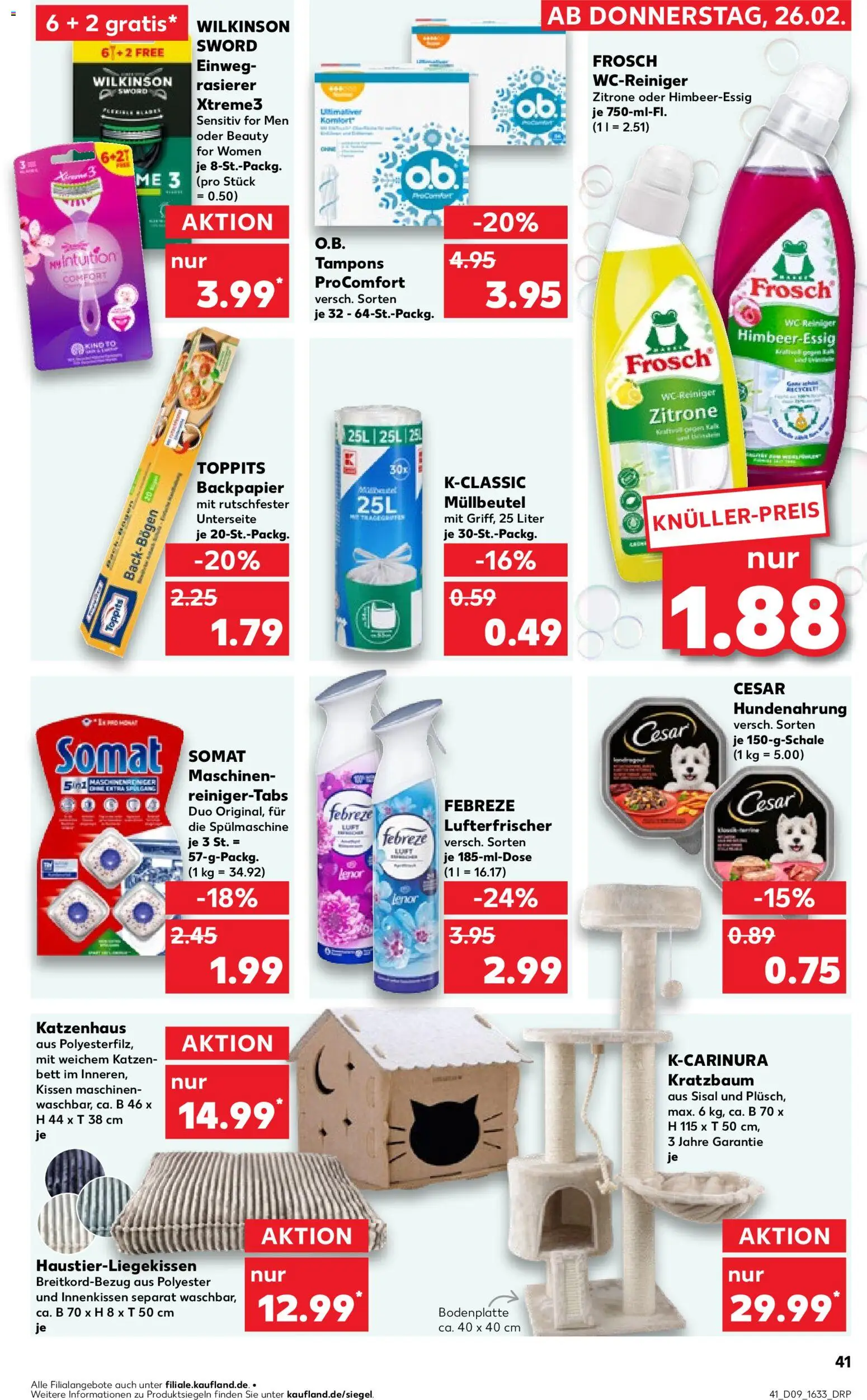 Kaufland Prospekt 	 – gültig ab 26.02.2026 | Seite: 41 | Produkte: Lenor, Rasierer, Kissen, Zitrone