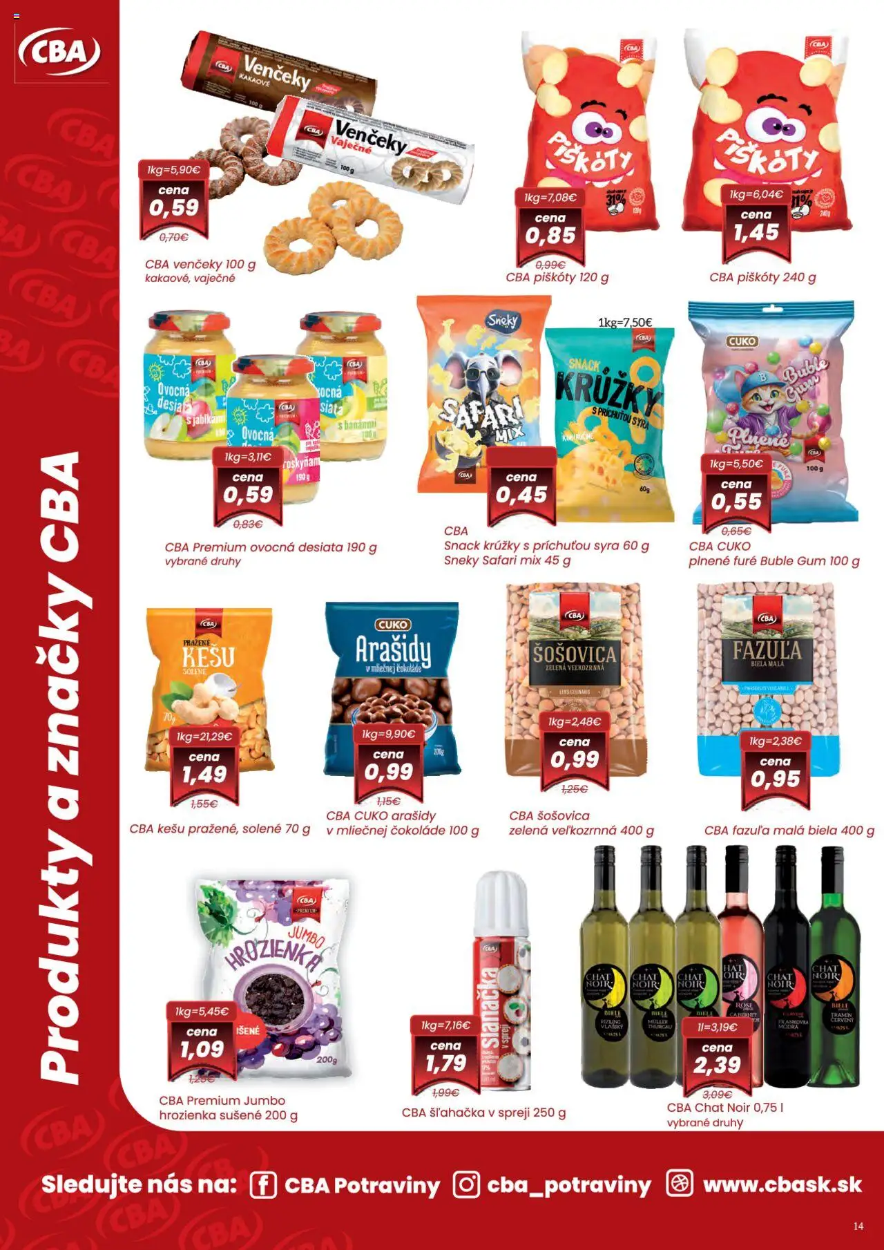 Nitrazdroj leták │ platný od 07.08.2025 | Strana: 14 | Produkty: Šošovica, Hrozienka, Arašidy, Šľahačka