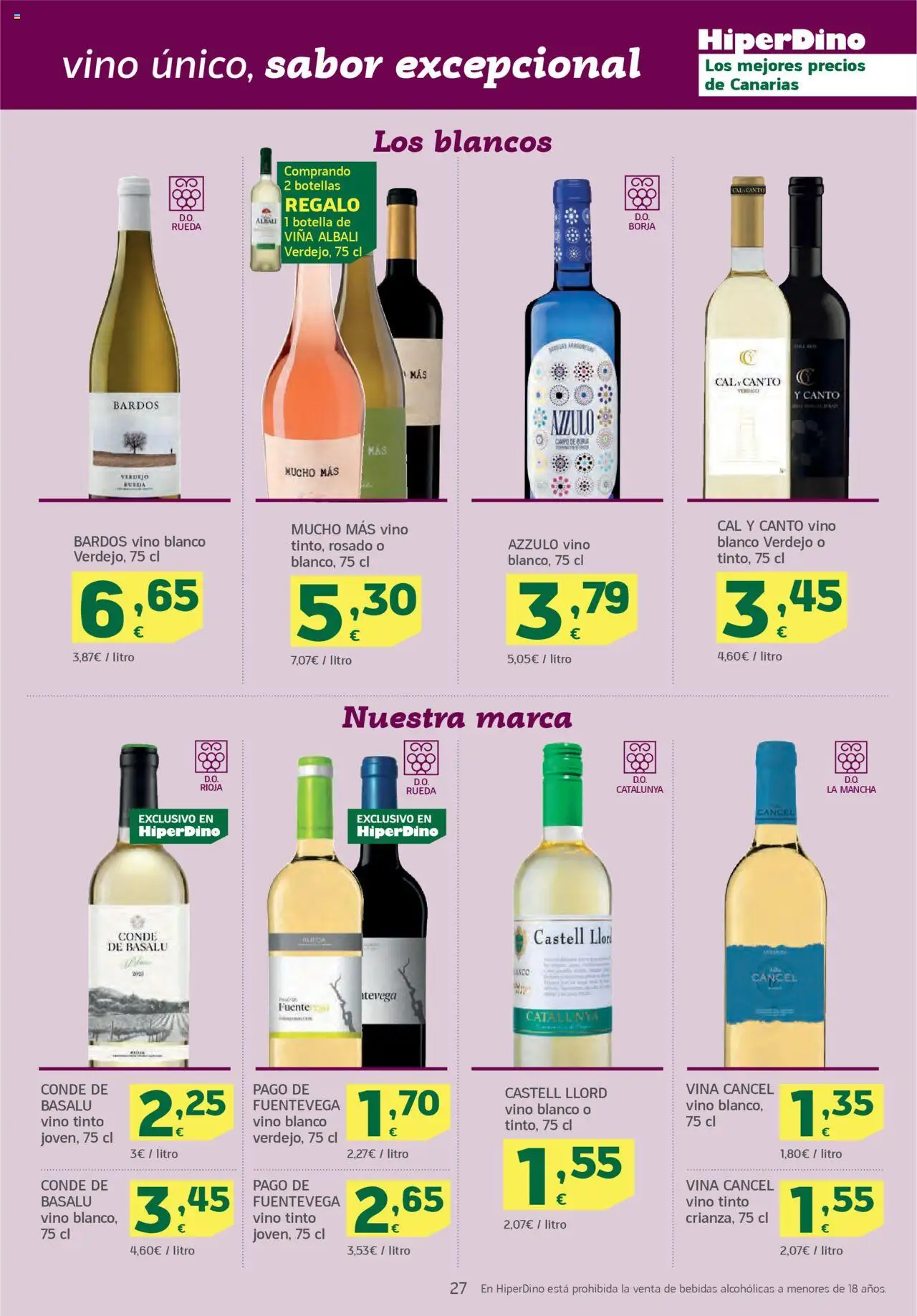 HiperDino folleto │ válido desde el 09.09.2025 | Página: 27 | Productos: Vino