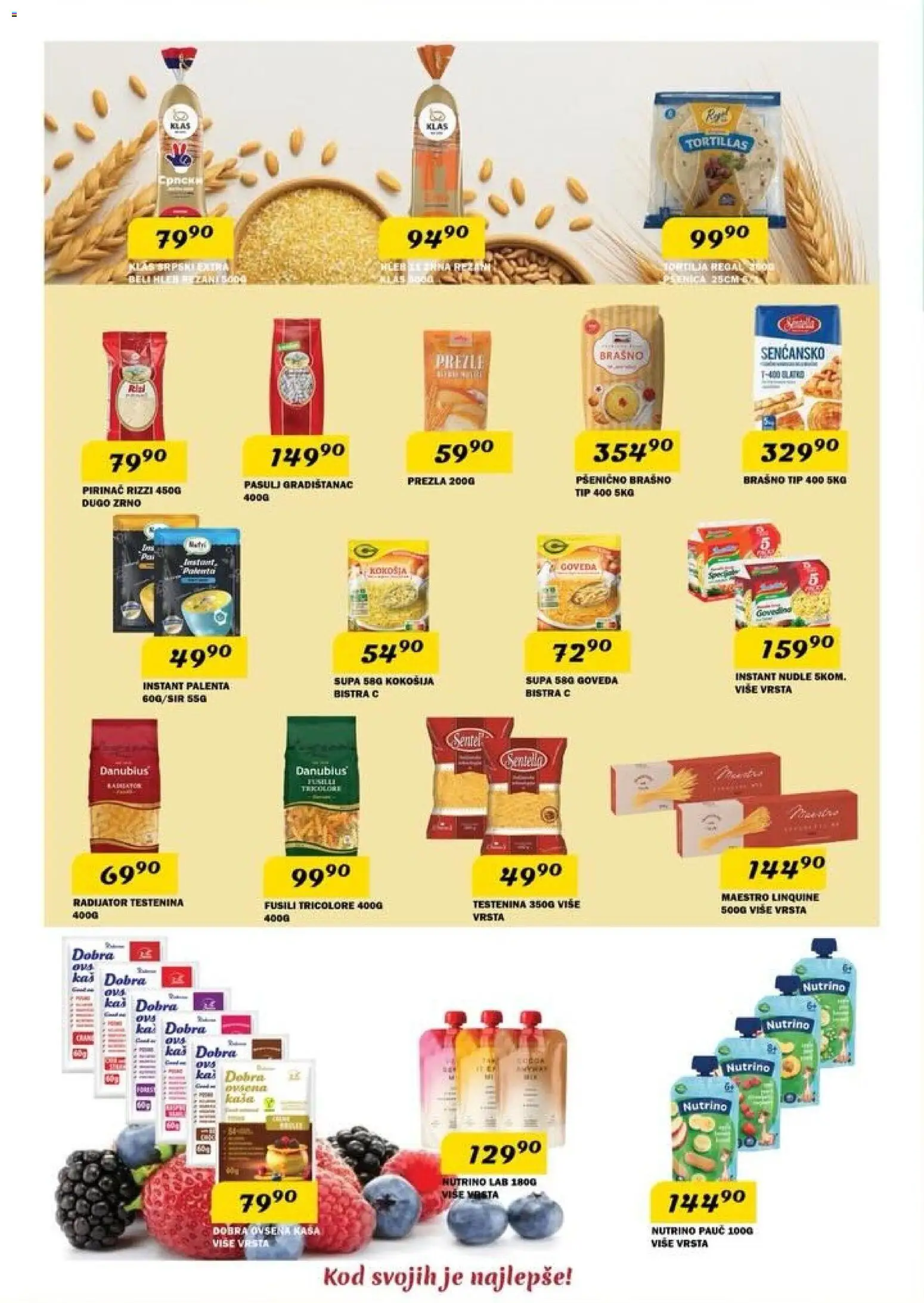 VP Dima katalog - važi od 09.04.2026 | Strana: 2 | Proizvode: Pasulj, Ovsena kaša, Palenta, Pirinač