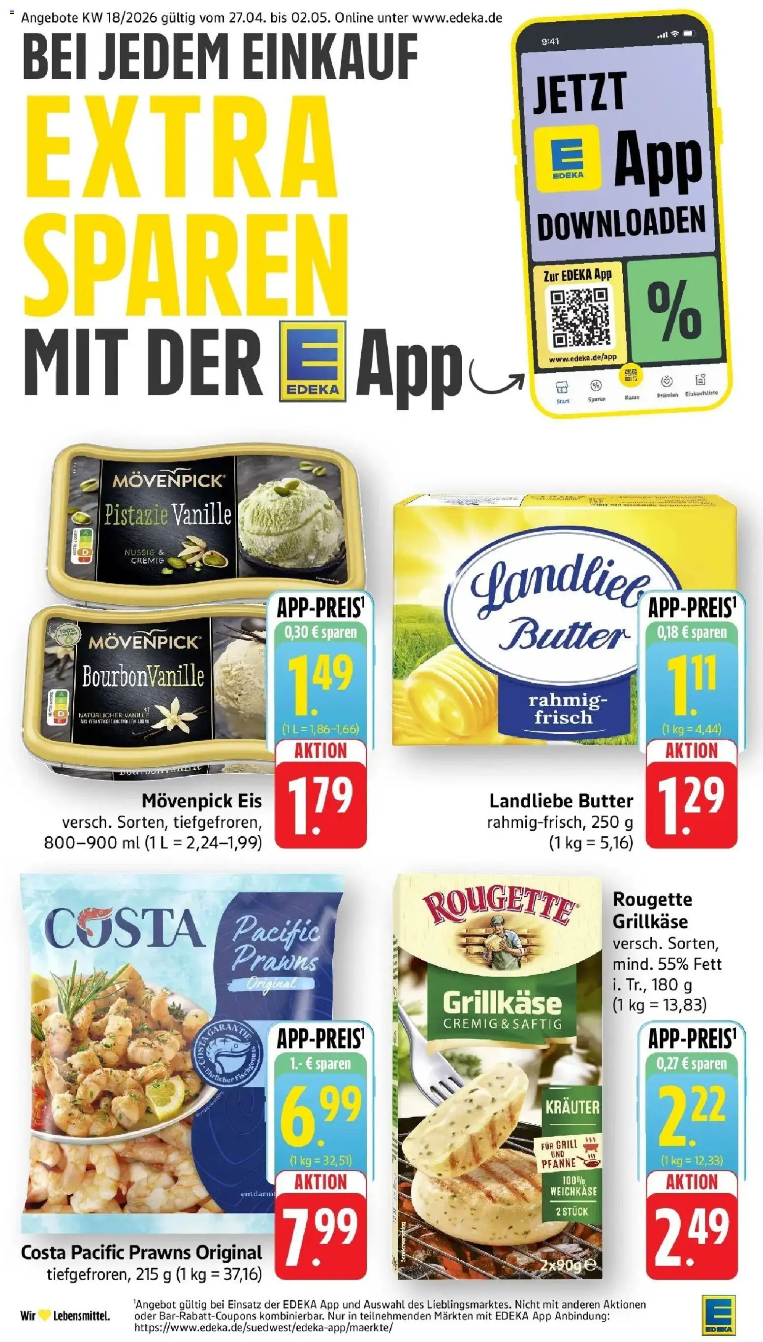Angebote – gültig ab 27.04.2026 | Seite: 3 | Produkte: Grill, Butter, Movenpick eis, Eis