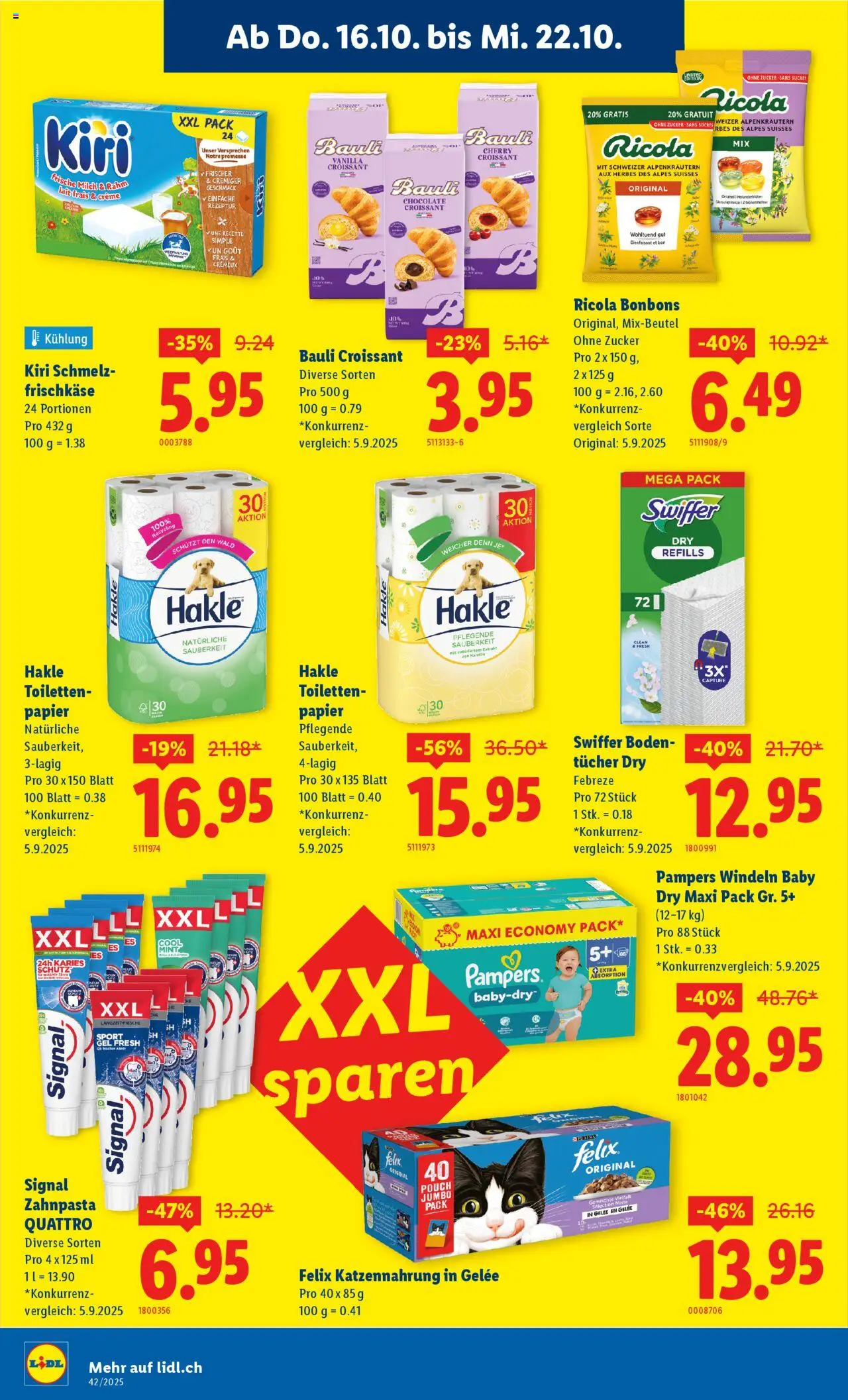 Lidl Aktionen – gültig ab 16.10.2025 | Seite: 10 | Produkte: Zahnpasta, Milch, Zucker, Pampers