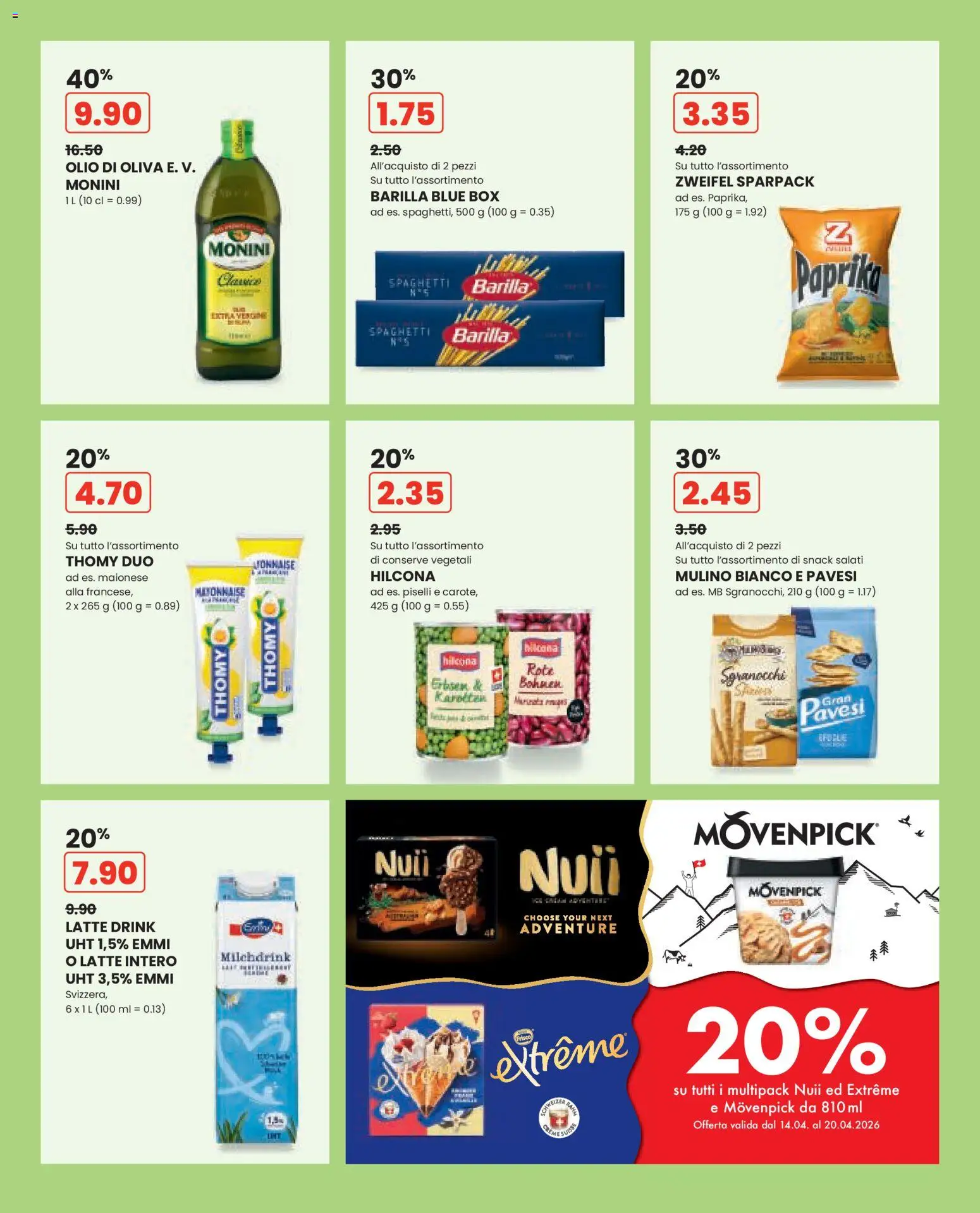 Manor aktionen IT – gültig ab 14.04.2026 | Seite: 5 | Produkte: Box, Barilla, Erbsen