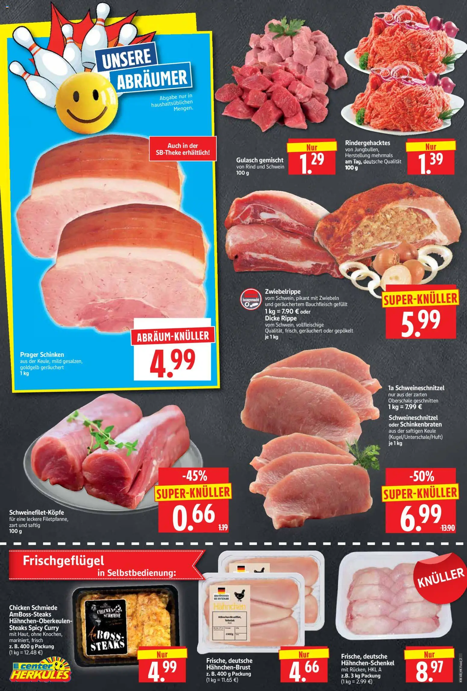 HERKULES Prospekt 	 – gültig ab 24.11.2025 | Seite: 2 | Produkte: Hahnchen, Zwiebeln, Gulasch, Hahnchenbrust