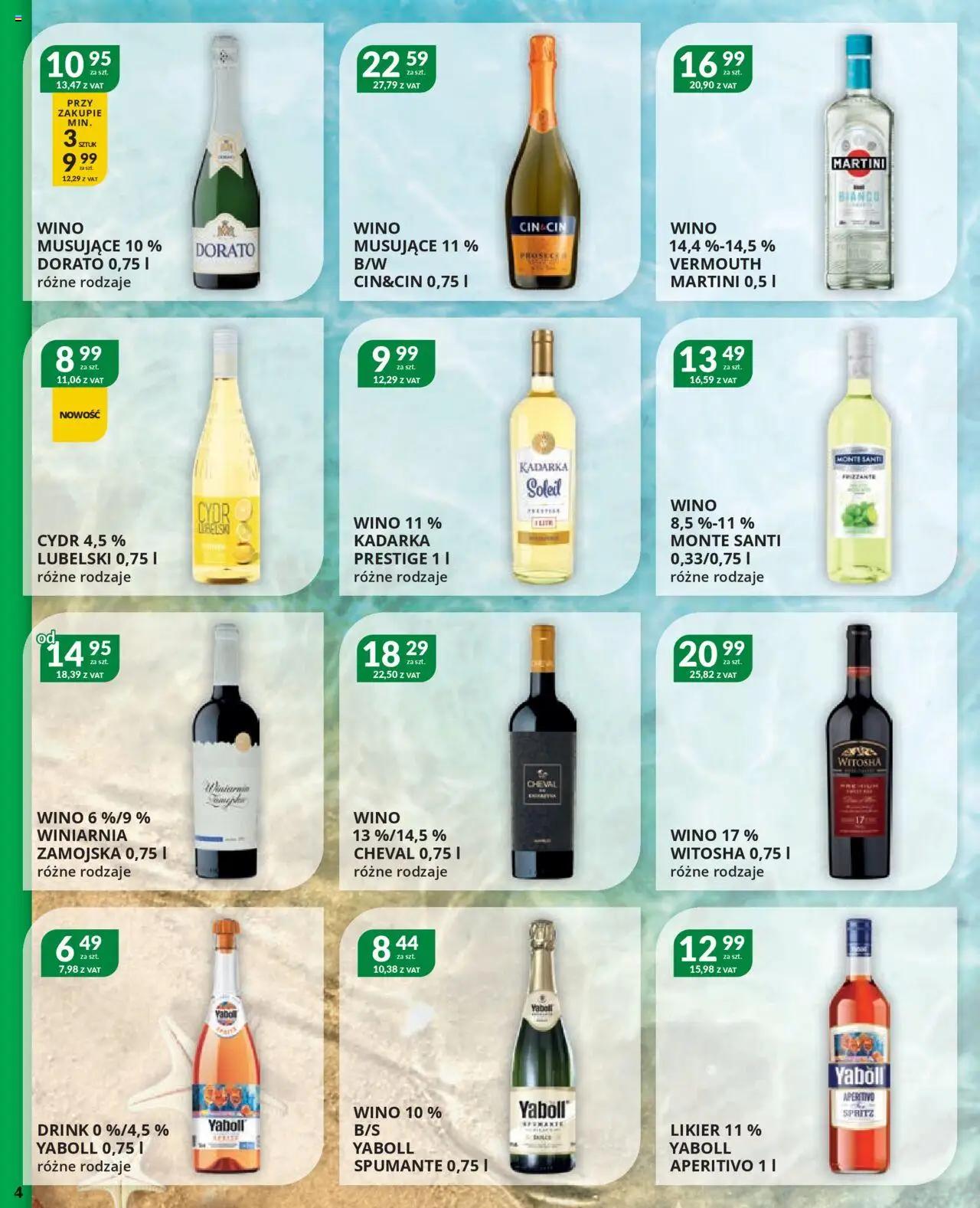 Eurocash Gazetka - Katalog Alkoholowy C&C od 01.08.2025 | Strona: 4 | Produkty: Cydr, Winiarnia, Monte Santi, Wino