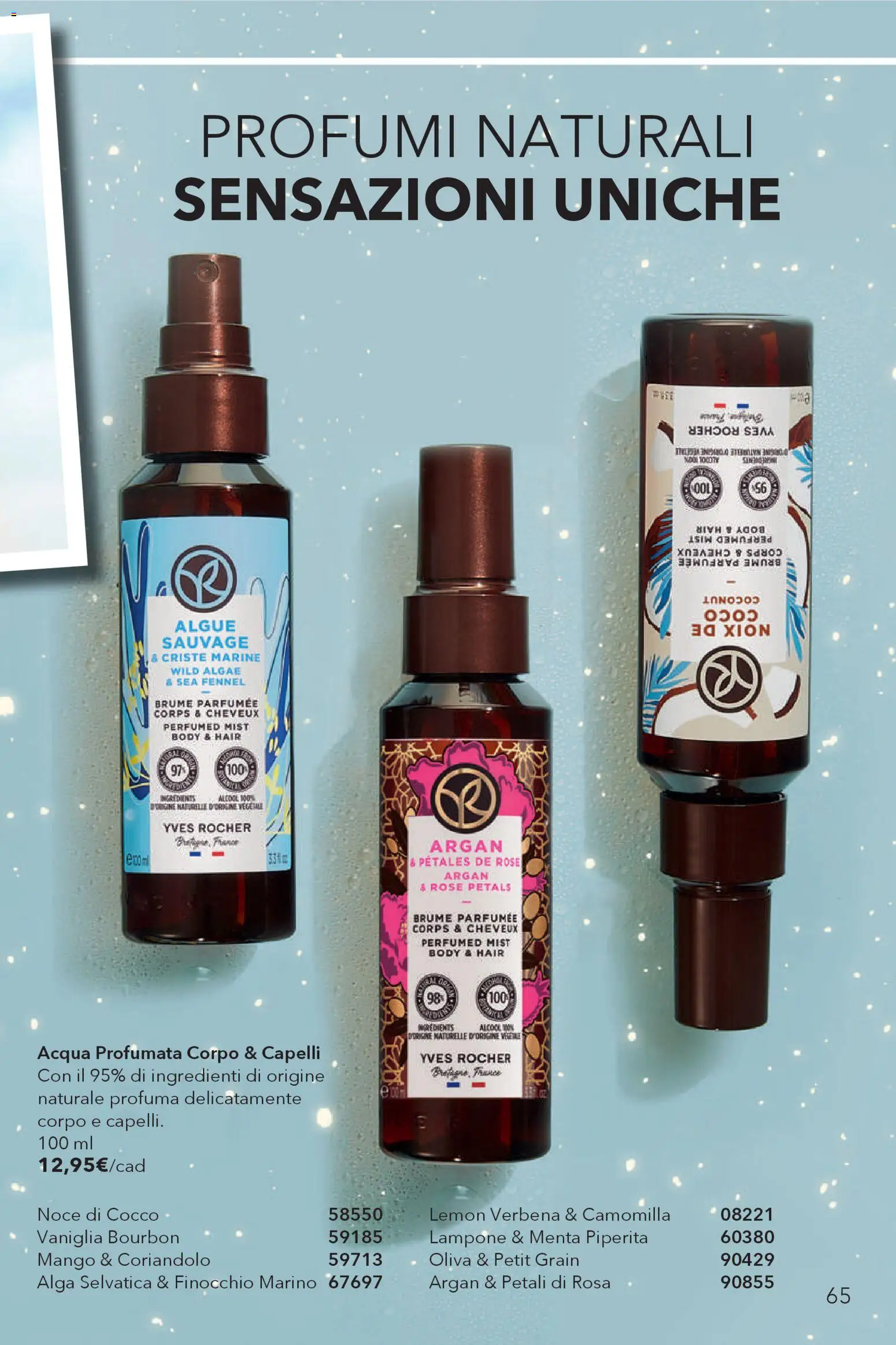 Volantino Yves Rocher del 29.11.2025 | Pagina: 65 | Prodotti: Acqua, Mango, Lampone, Cocco