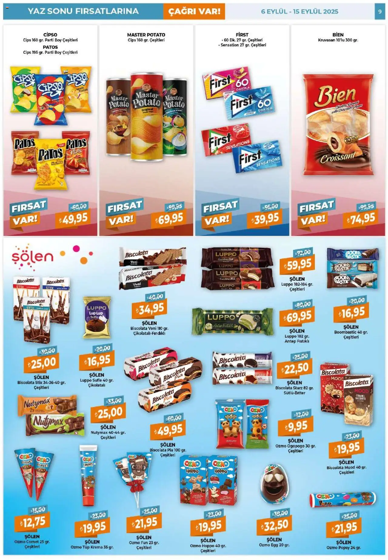 Çağrı Market Güncel Katalog - 06.09.2025 tarihinden itibaren geçerlidir | Sayfa: 9 | Ürünler: Cips, Krema