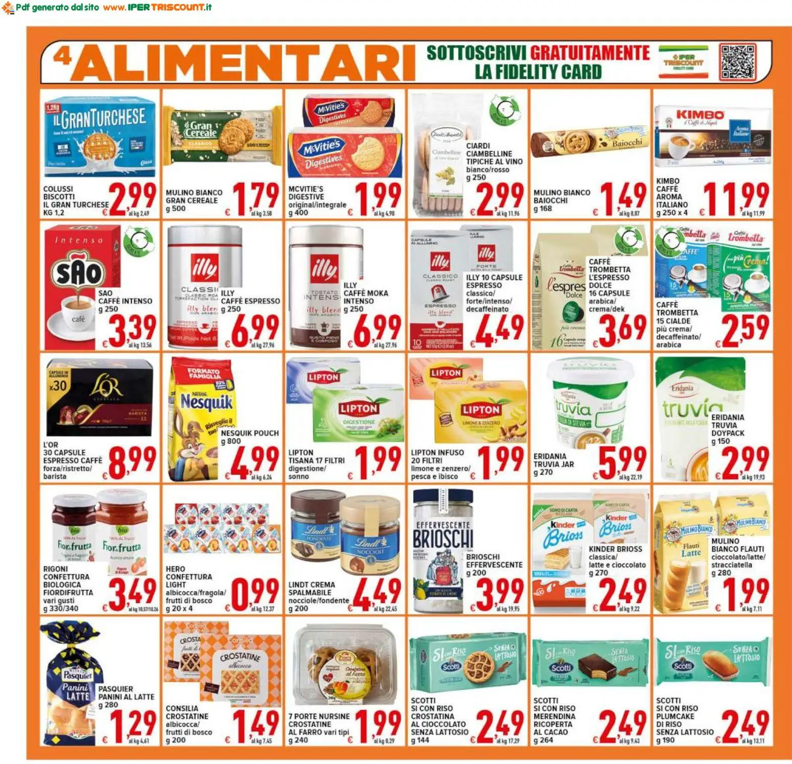 Volantino Ipertriscount del 17.04.2026 | Pagina: 4 | Prodotti: Crema, Cioccolato, Biscotti, Vino