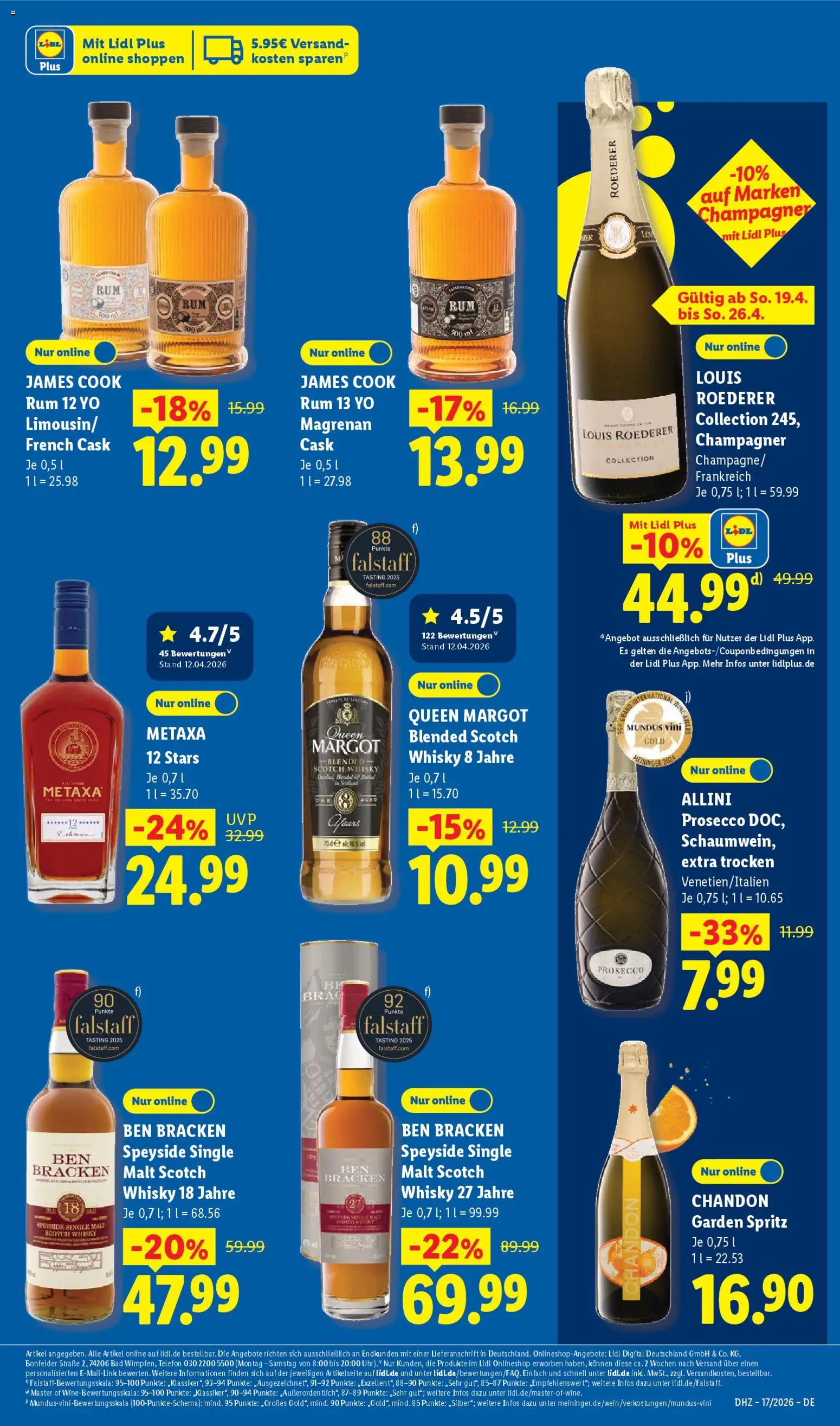 Lidl Německo leták od 20.04.2026 | Strana: 33 | Produkty: Prosecco, Monin, Telefon, Spritz