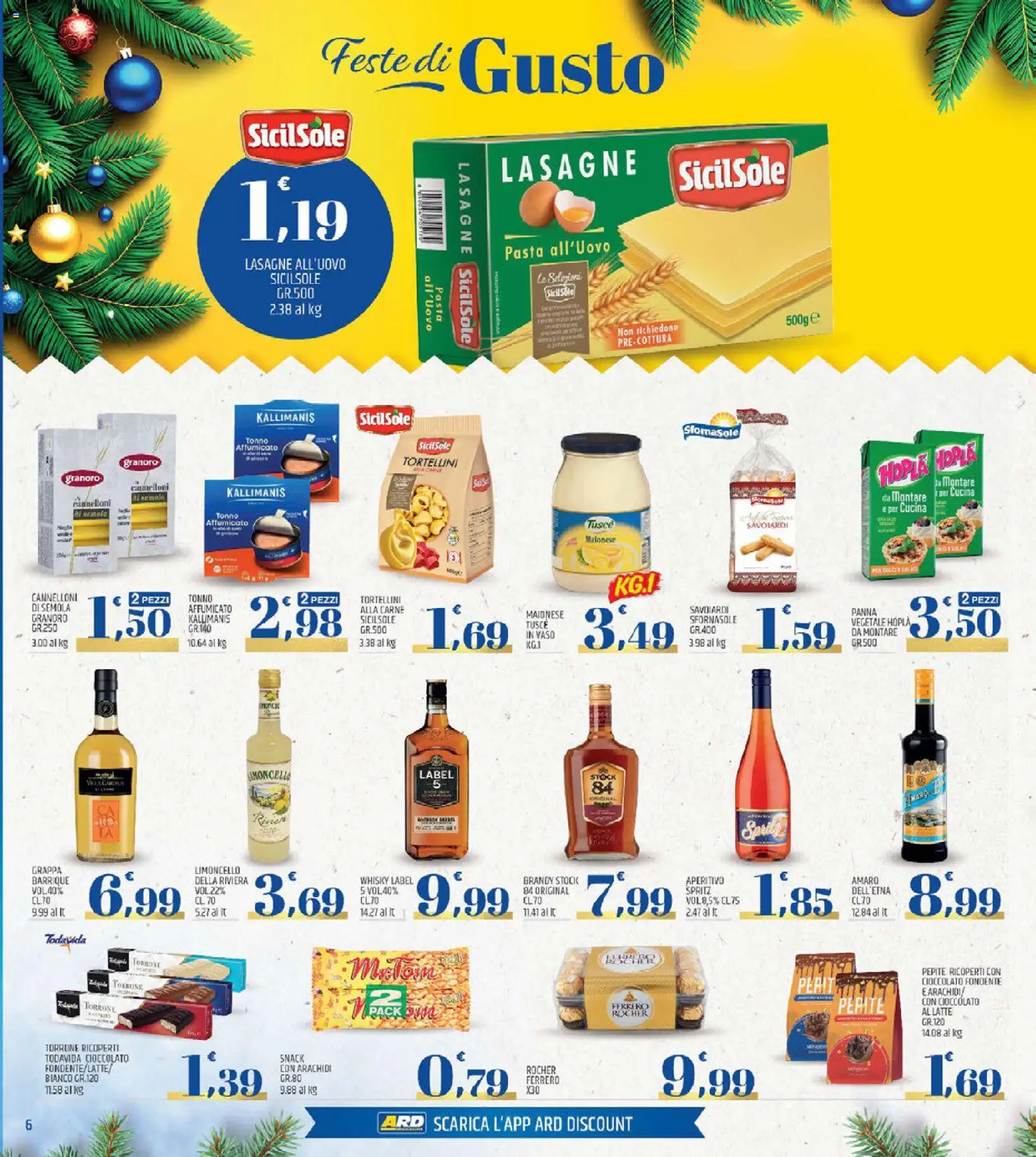 Volantino ARD Discount del 11.12.2025 | Pagina: 6 | Prodotti: Limoncello, Savoiardi, Brandy, Amaro