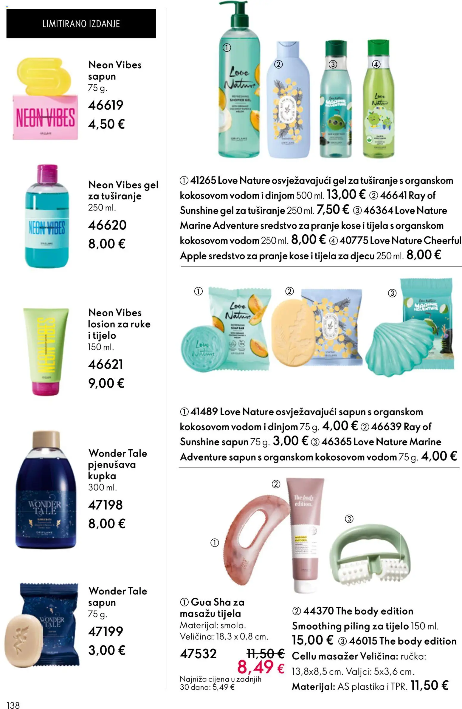Oriflame katalog | vrijedi od 31.12.2025 | Stranica: 138 | Proizvodi: Kupka, Piling, Sapun, Gel za tuširanje