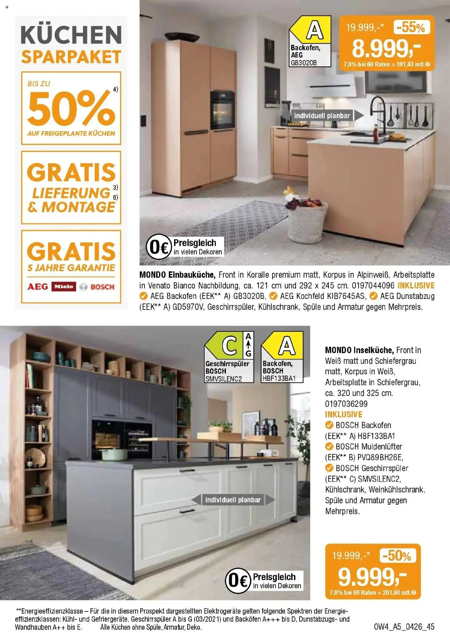 Angebote - Für Zuhause-Liebhaber – gültig ab 01.04.2026 | Seite: 45 | Produkte: Miele, AEG, Geschirrspüler, Kuchen