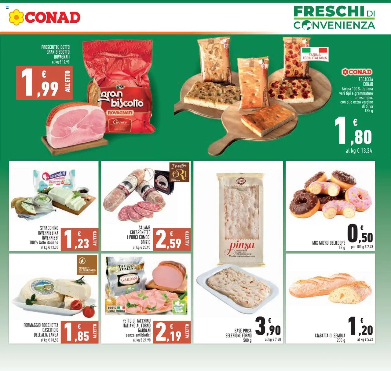 Volantino Conad del 23.10.2025 | Pagina: 5 | Prodotti: Salame, Latte, Olio, Stracchino