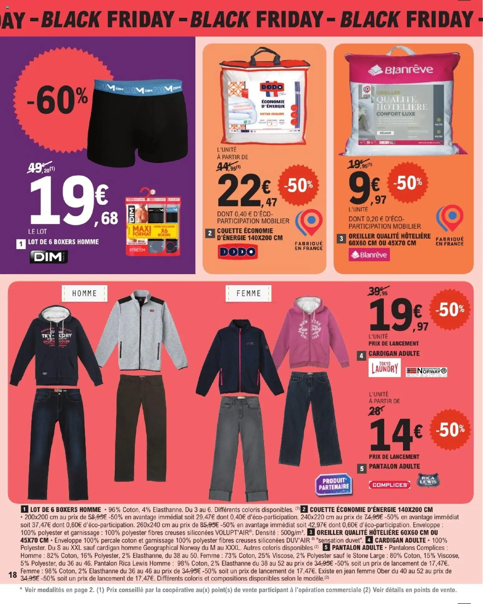 {H1} | Page: 18 | Produits: Coton, Oreiller, Pantalon, Couette