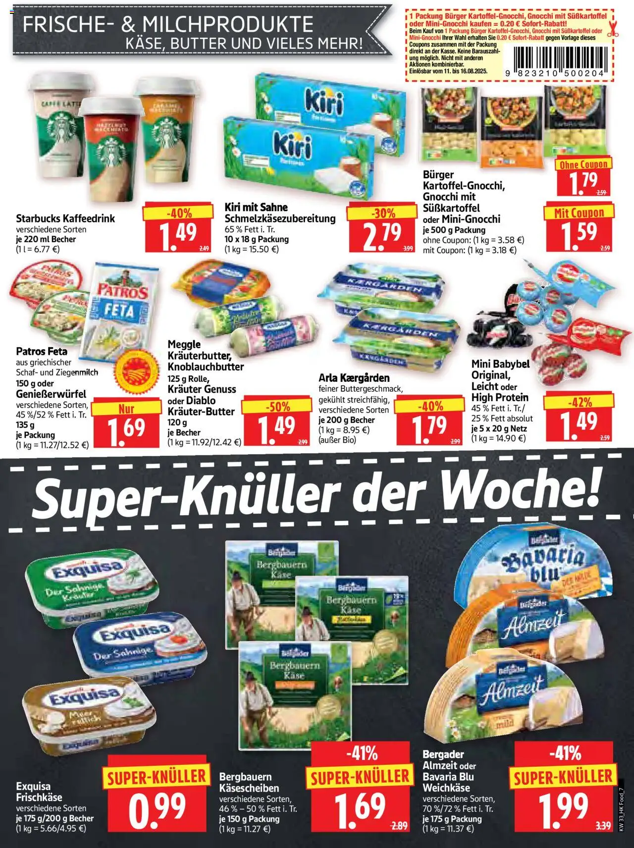 HERKULES Prospekt 	 - gültig ab dem 11.08.2025 | Seite: 7 | Produkte: Feta, Butter, Burger, Patros