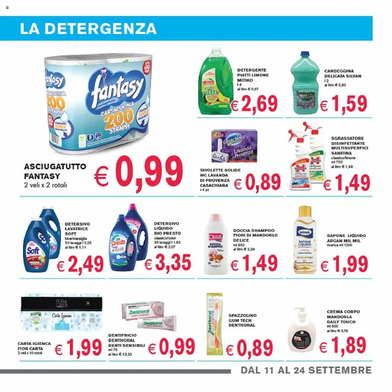 Volantino Coal del 11.09.2025 | Pagina: 11 | Prodotti: Spazzolino, Sgrassatore, Lavanda, WC