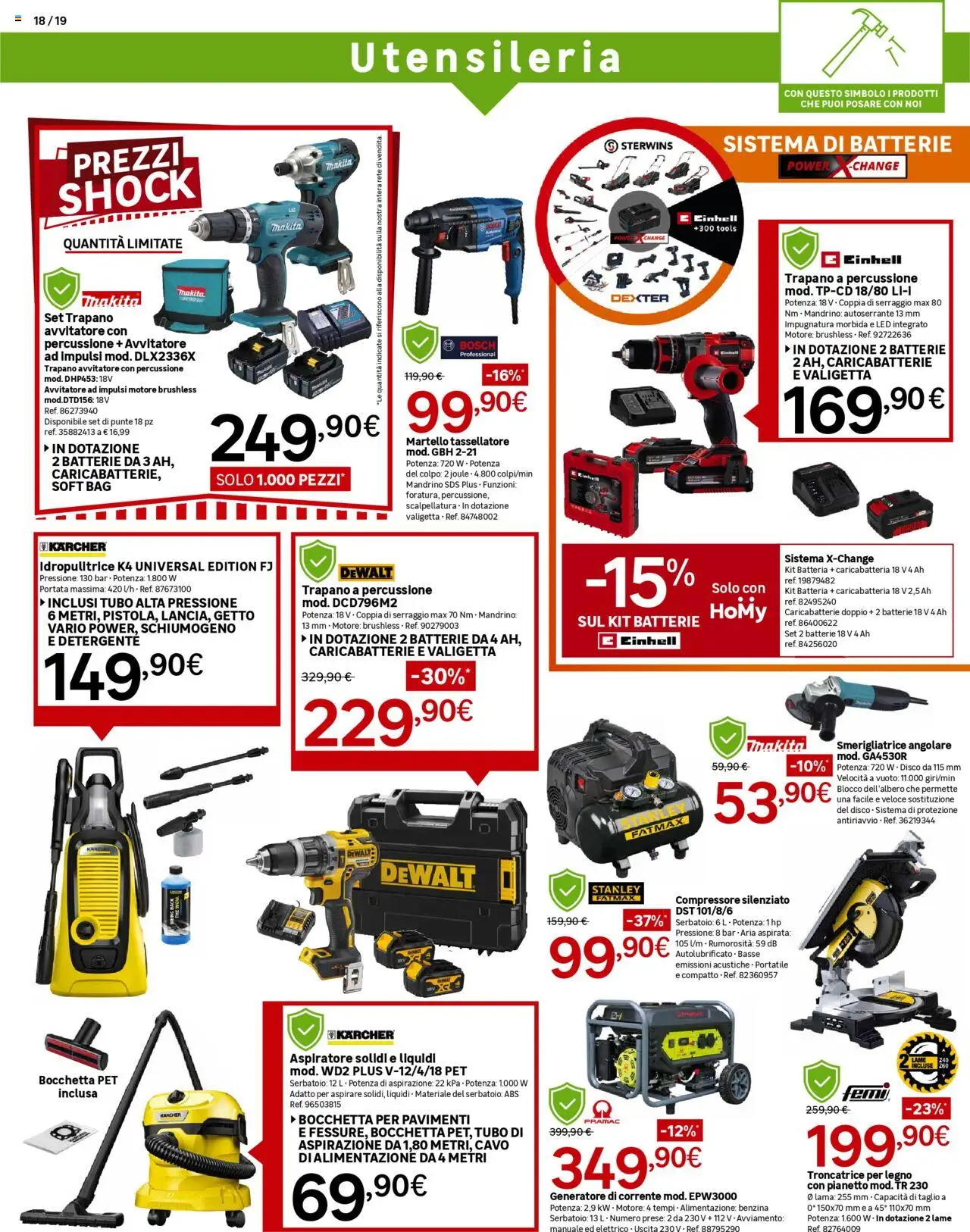 Volantino Leroy Merlin del 07.10.2025 | Pagina: 18 | Prodotti: Detergente, Tubo, Idropulitrice, Batterie