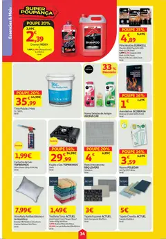 Pré-visualização Auchan folheto válido de 02.04.2026 | Página: 34 | Produtos: Almofada, Cera, Banho, Tapete