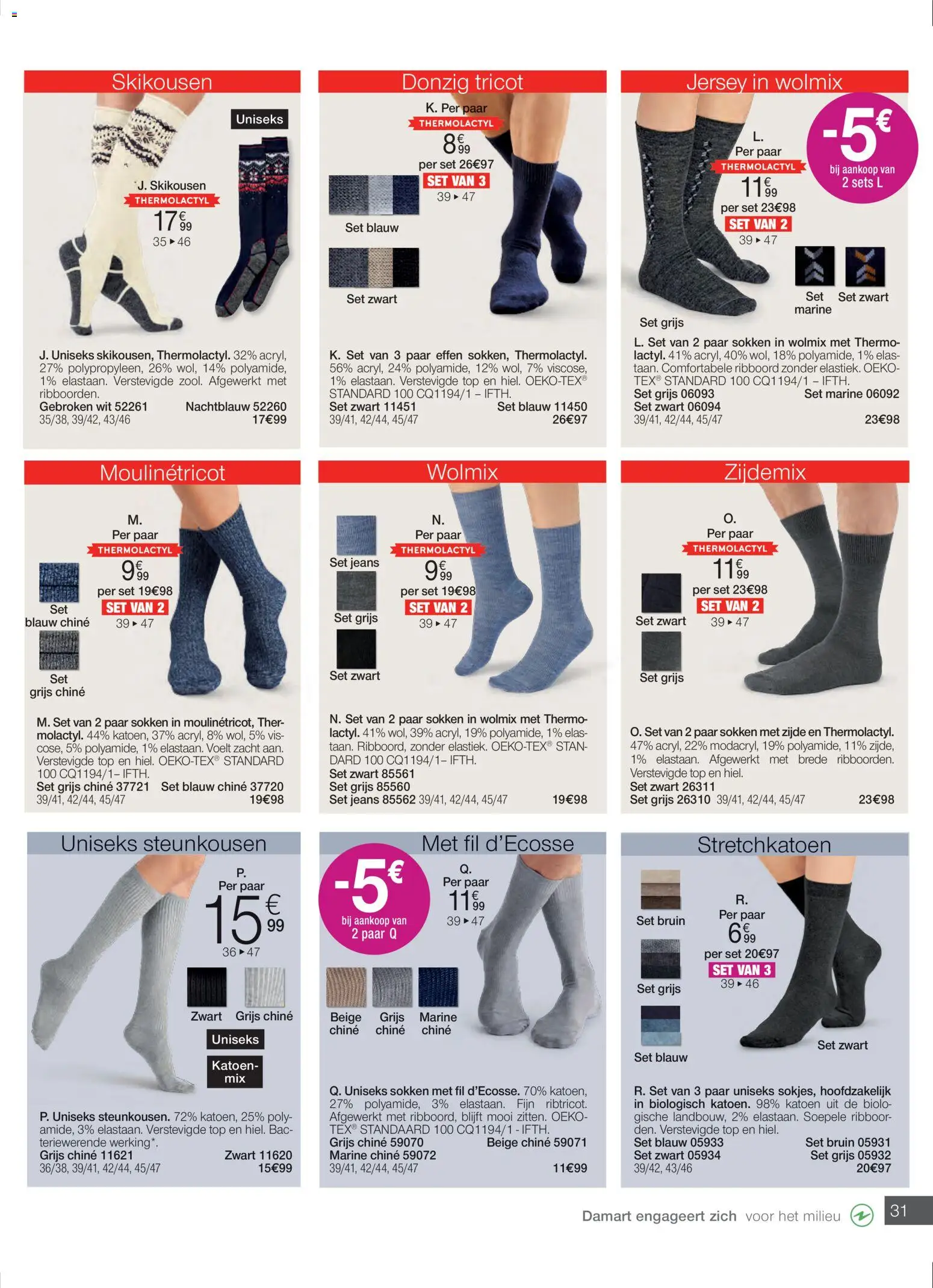 {H1} | Pagina: 31 | Producten: Vis, Sokken