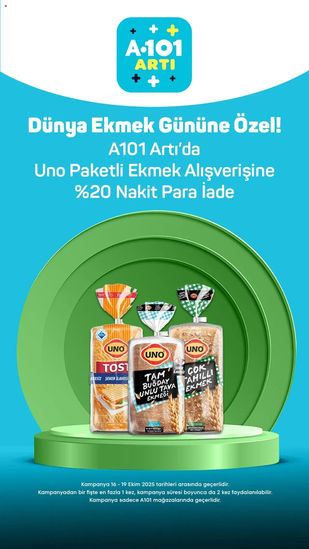 A101 Arti - 11.10.2025 tarihinden itibaren geçerlidir | Sayfa: 2 | Ürünler: Ekmek, Şeker