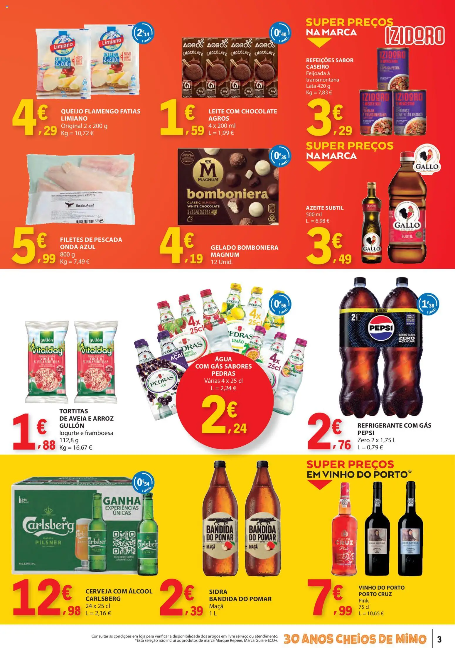 E.Leclerc Catálogo Fim de Semana │ válido de 20.03.2026 | Página: 3 | Produtos: Agua, Maça, Chocolate, Açúcar