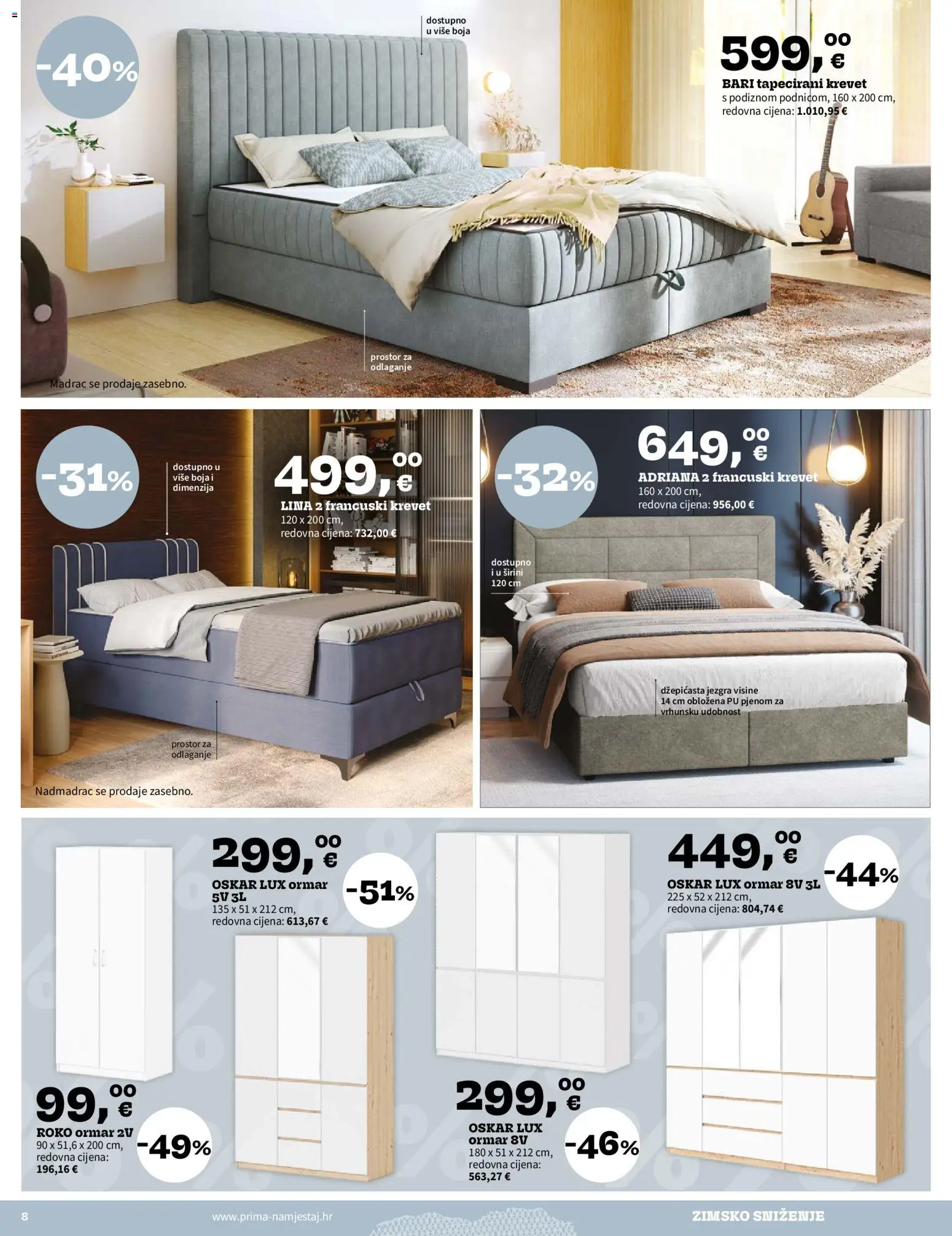 Prima katalog | vrijedi od 29.12.2025 | Stranica: 8 | Proizvodi: Krevet, Madrac, Ormar, Francuski krevet