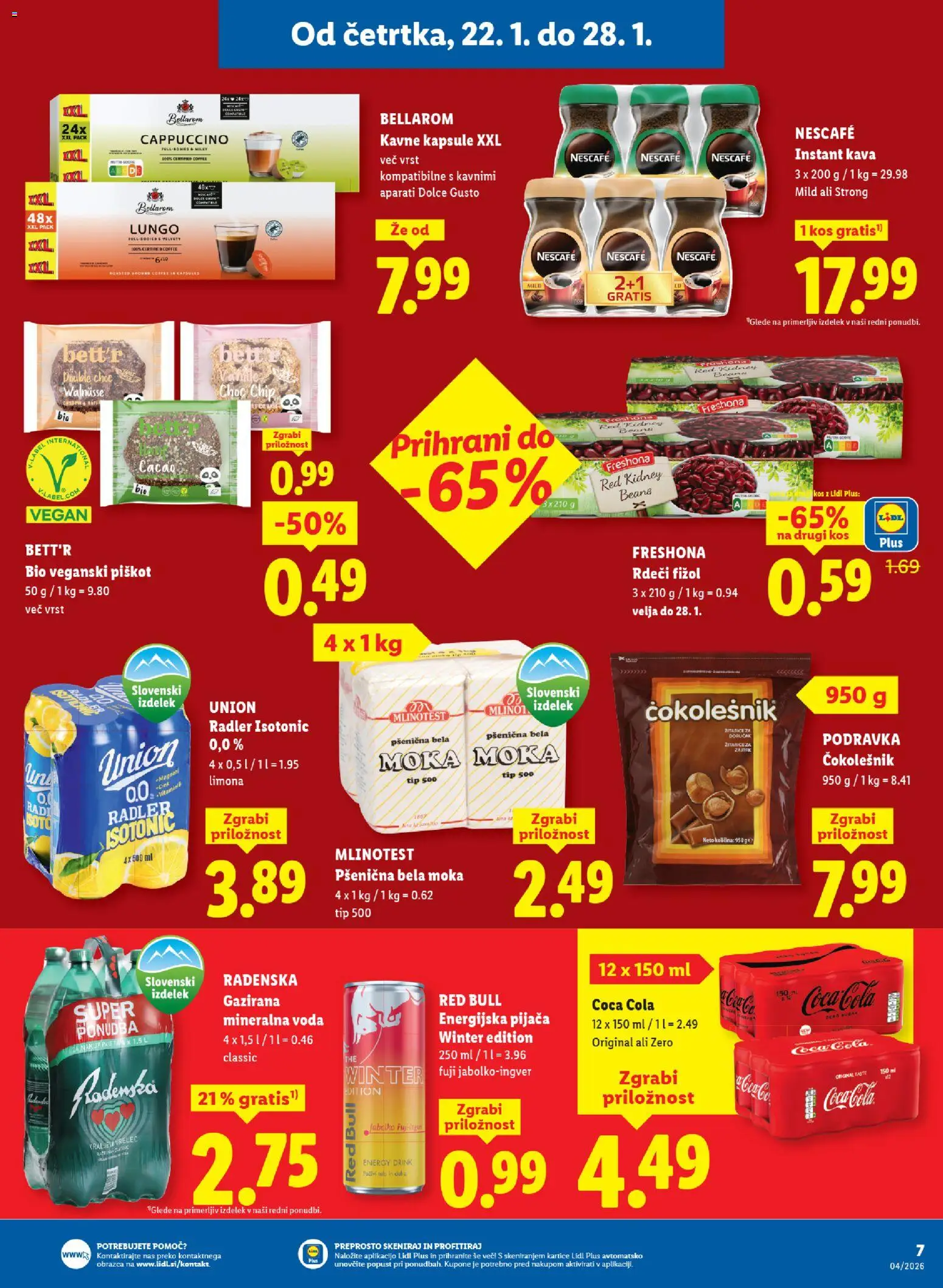 Novi Lidl katalog ponudbe – veljaven od 22.01.2026 | Stran: 9 | Izdelki: Kos, Čokolešnik, Mineralna voda, Limona