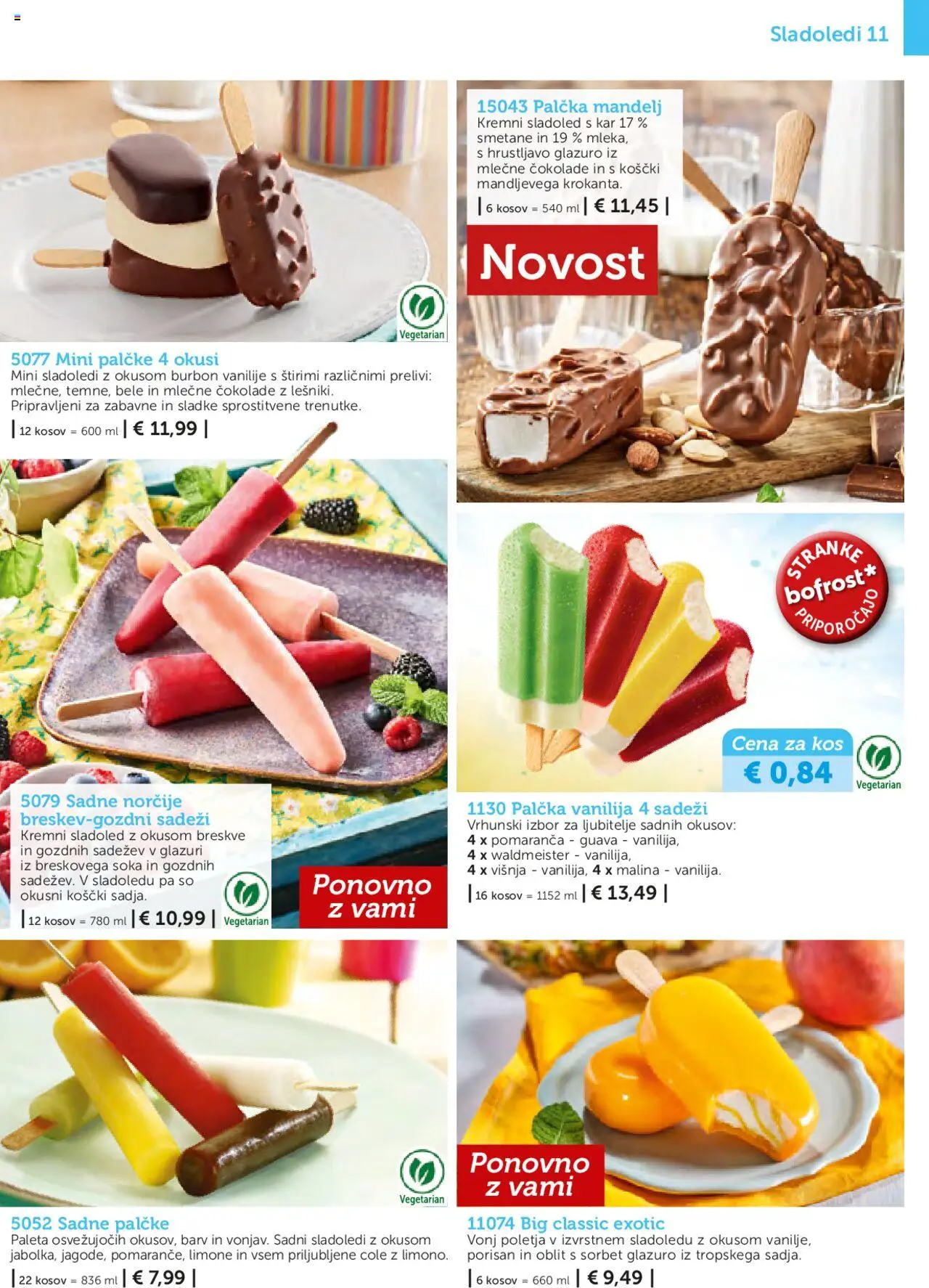 Bofrost katalog │ velja od 01.05.2025 | Stran: 11 | Izdelki: Kos, Sladoled
