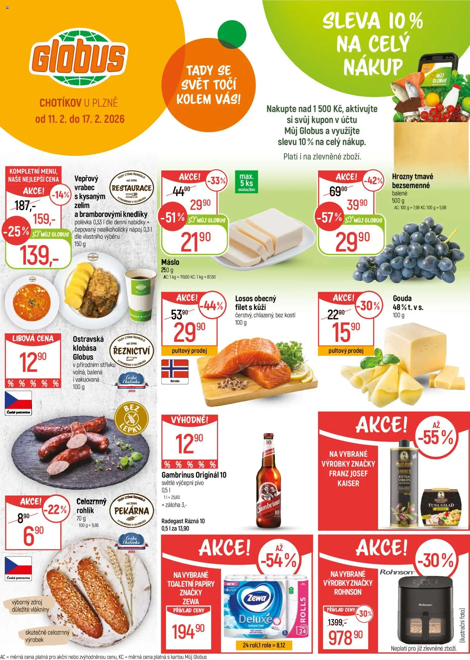 Globus leták - Plzeň od 11.02.2026 | Strana: 1