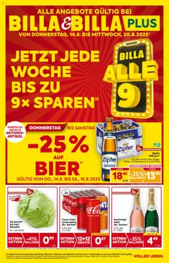 Vorschau von dem Prospekt - Billa Flugblatt - Tirol gültig ab 14.08.2025