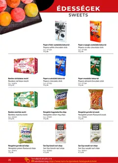 Metro akciós ujság - amely érvényes a következő dátumtól: 02.05.2025 | Oldal: 26 | Termékek: Chips, Édességek, Garnéla, Hagymakarika