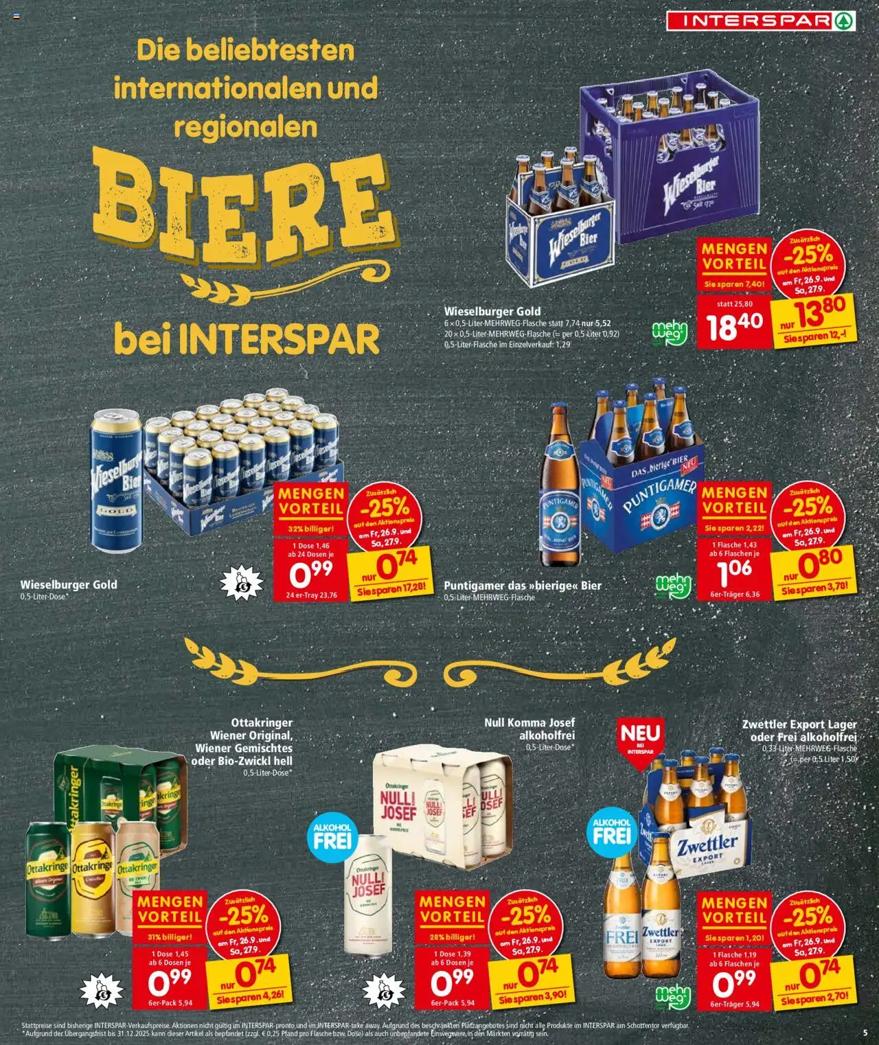 Interspar Flugblatt - Wien gültig ab 25.09.2025 | Seite: 7 | Produkte: Bier