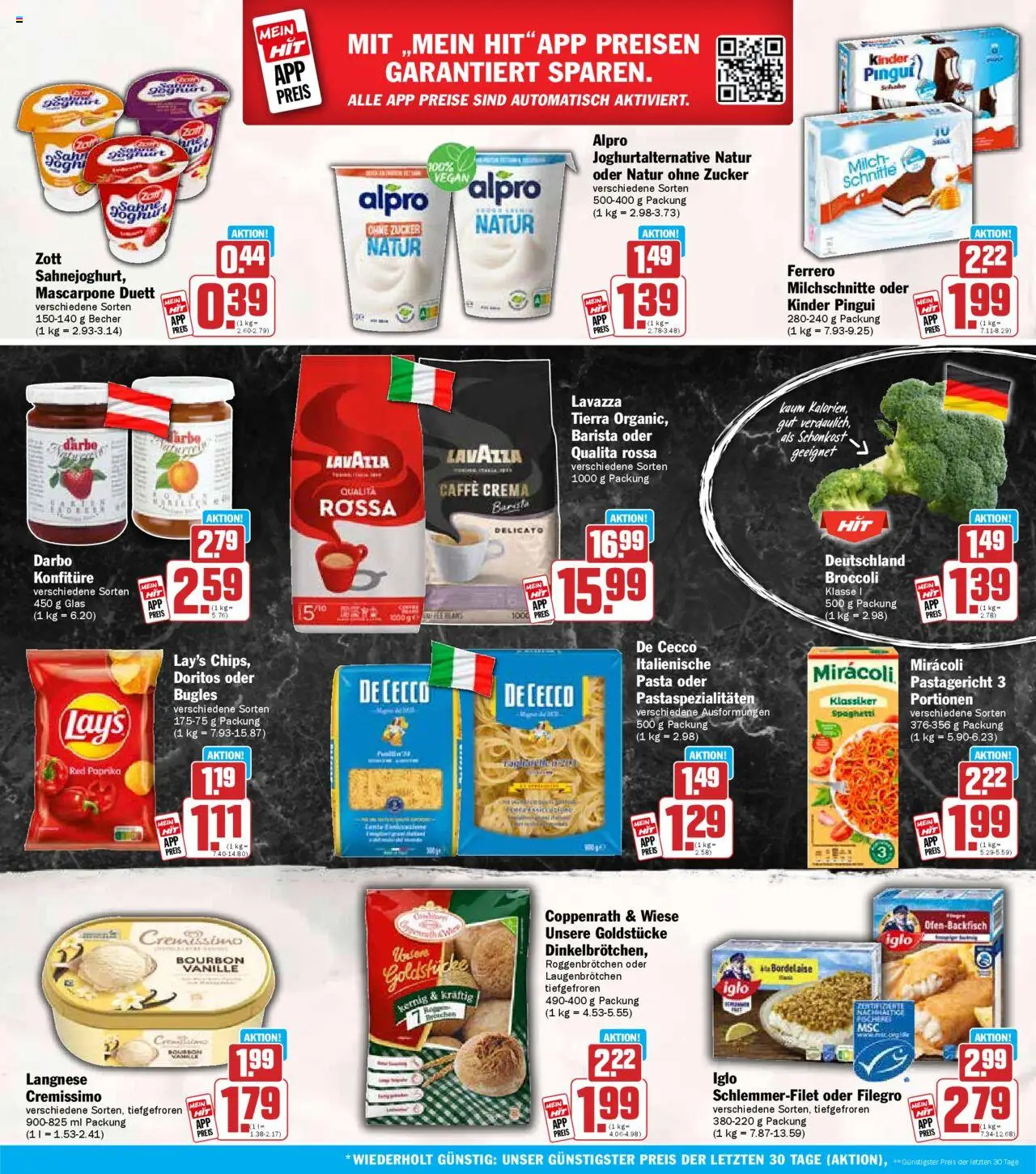 HIT - Rheinland-Pfalz – gültig ab 22.09.2025 | Seite: 18 | Produkte: Milch, Iglo, Bourbon, Sahne