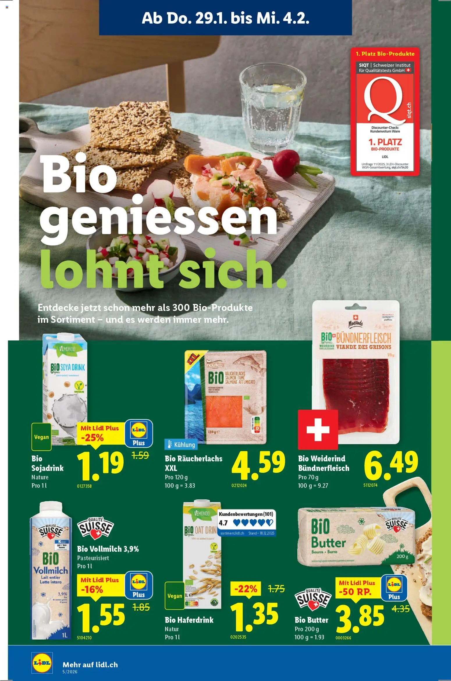 Lidl Aktionen – gültig ab 29.01.2026 | Seite: 12 | Produkte: Butter, Räucherlachs