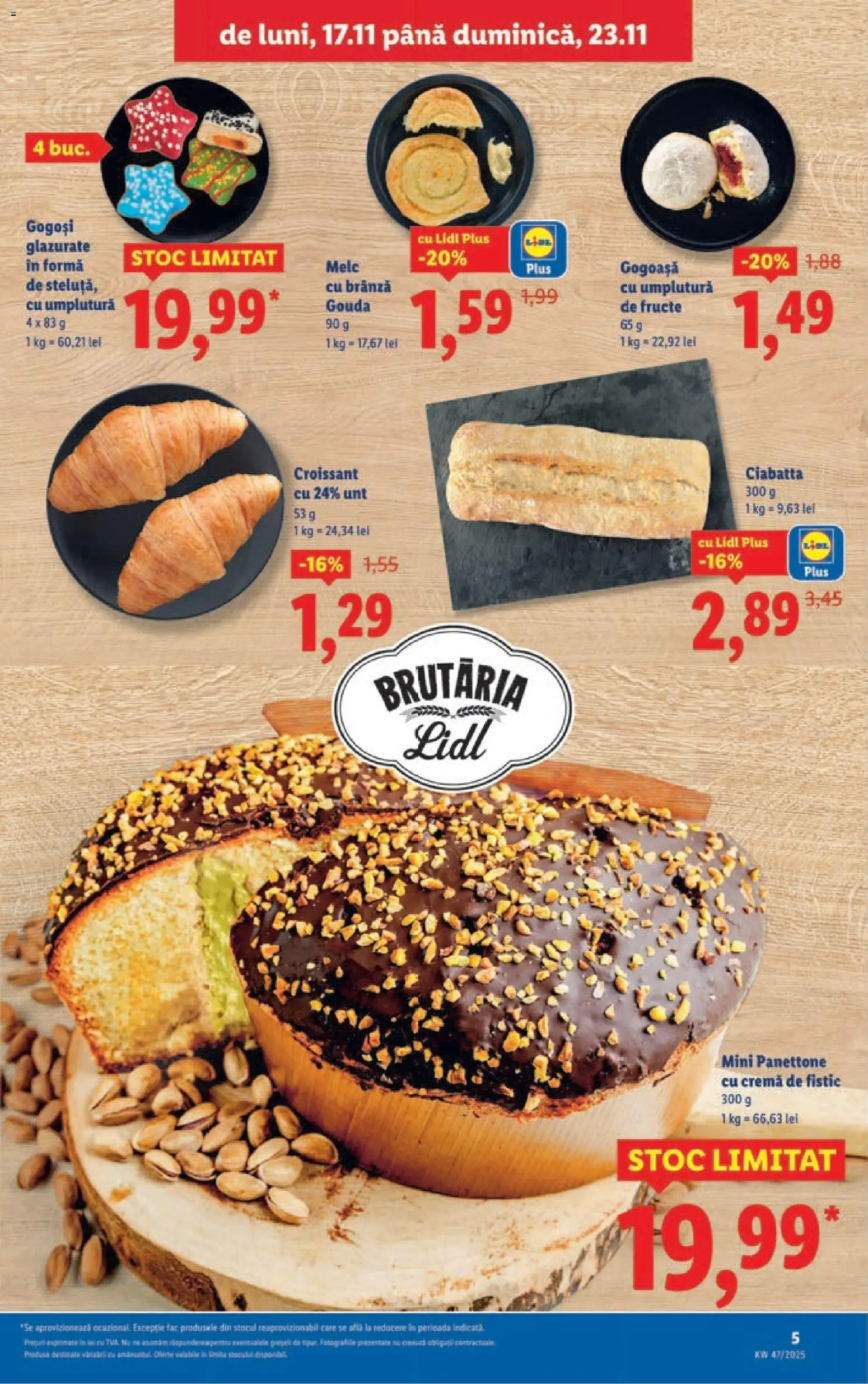 Noul catalog Lidl – valabil de la 17.11.2025 | Pagină: 5 | Produse: Unt, Cremă, Fructe, Gouda