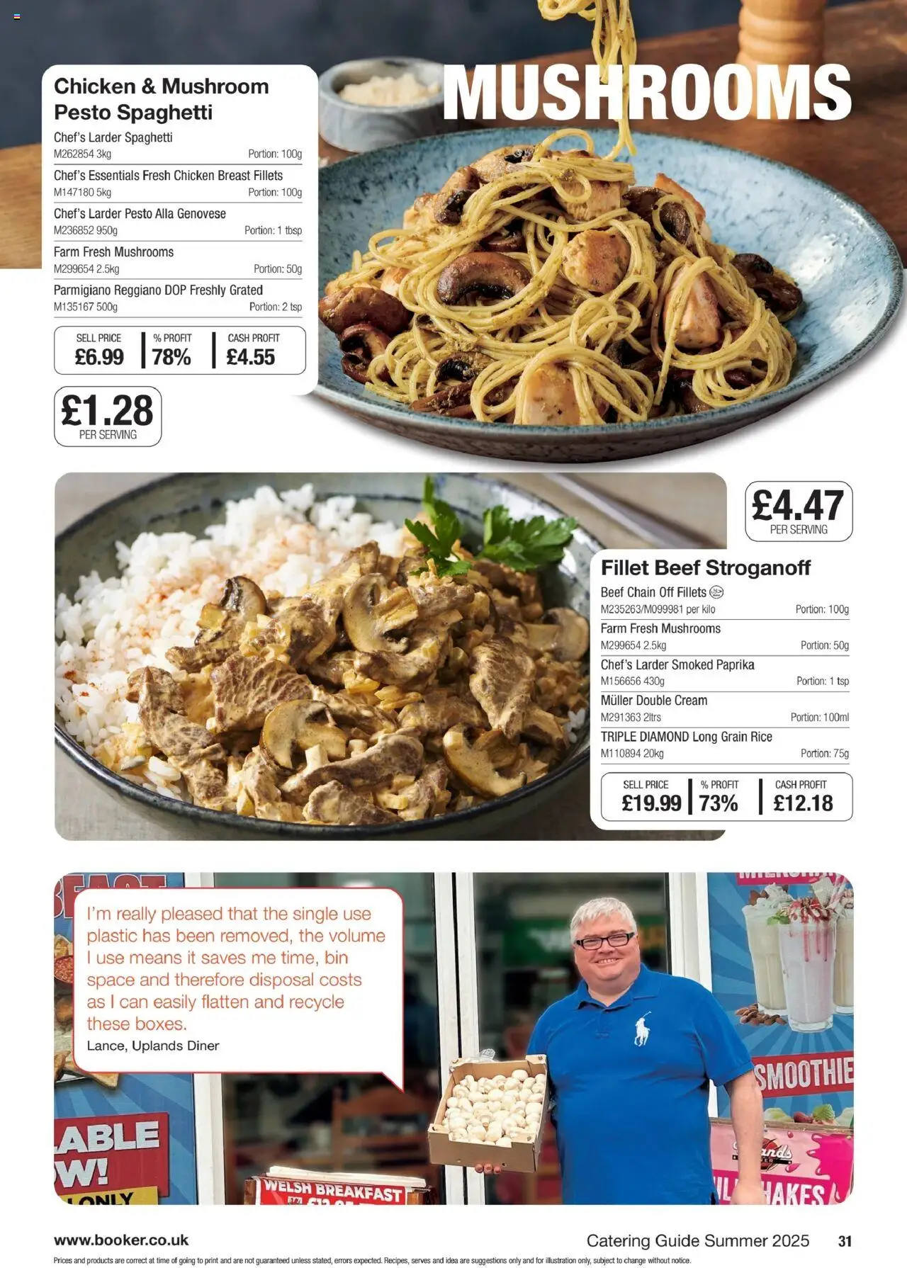  | Page: 31 | Products: Spaghetti, Chicken breast, Calvados, Mushrooms