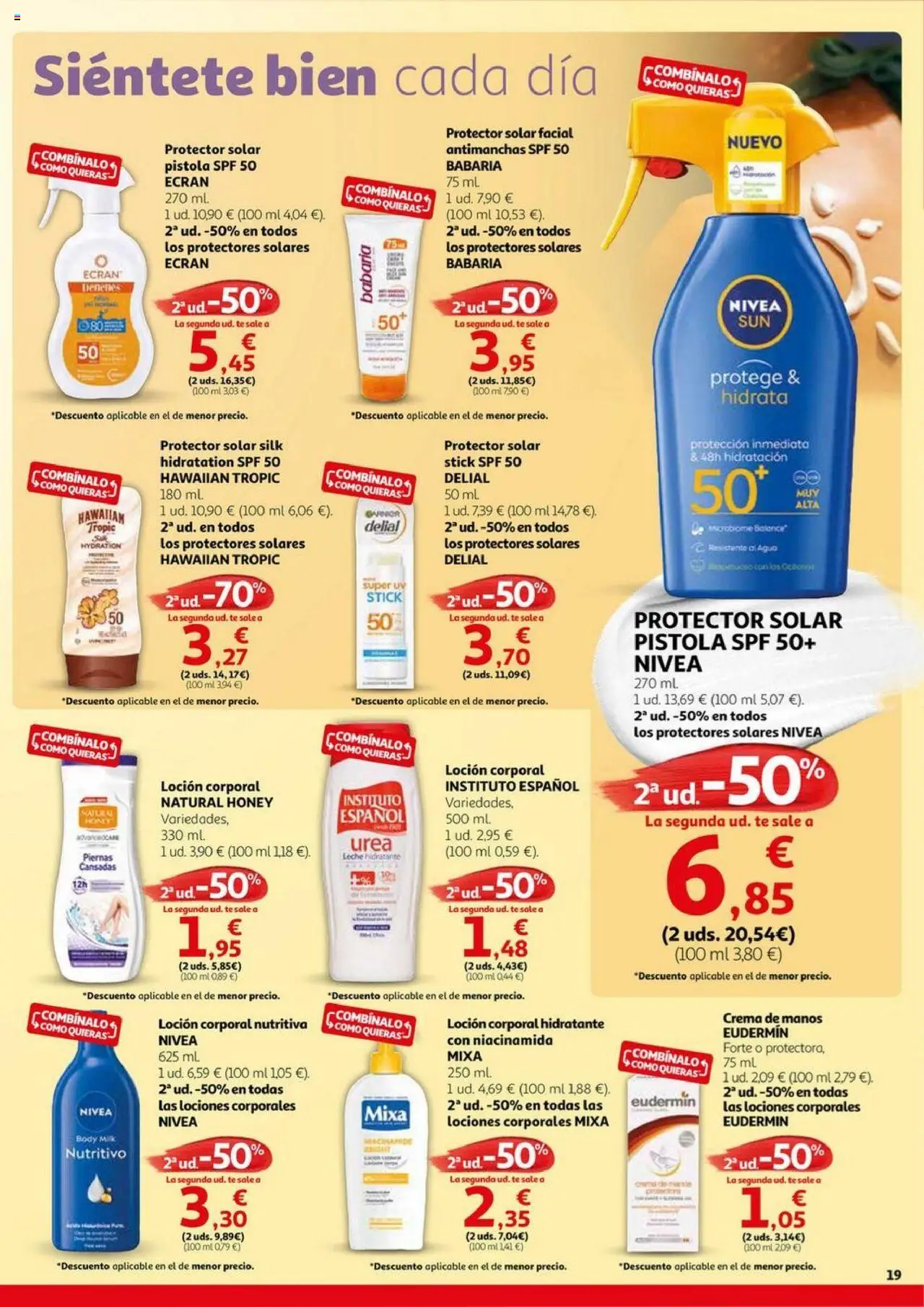 Alcampo - HP catalan  │ válido desde el 03.06.2025 | Página: 19 | Productos: Protector solar, Crema de manos, Loción corporal, Crema