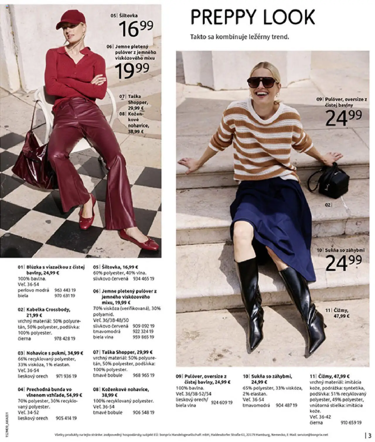 Nové Bonprix akcie – leták je platný od 14.10.2025 | Strana: 5 | Produkty: Blúzka, Bunda, Nohavice, Kabelka