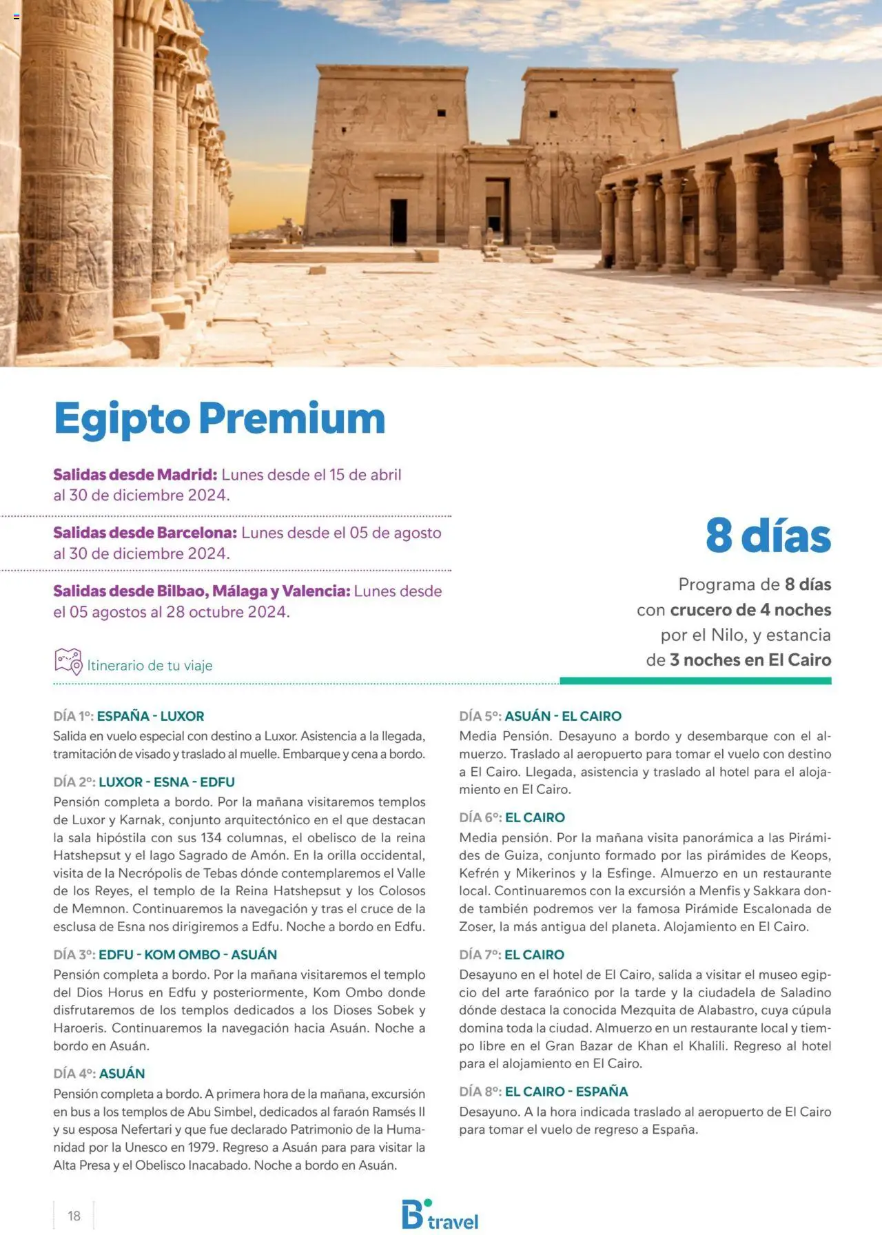 B the travel brand Egipto │ válido desde el 15.04.2024 | Página: 18 | Productos: Navegación