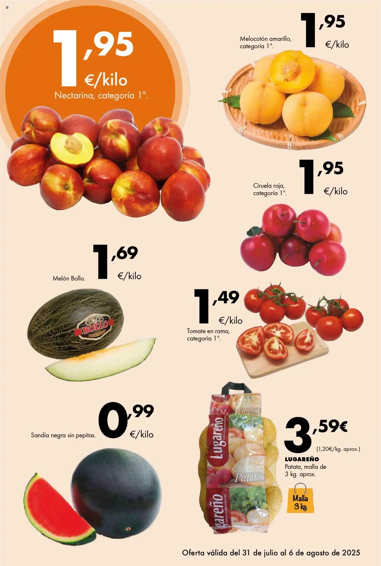 Lupa Supermercados folleto │ válido desde el 31.07.2025 | Página: 4 | Productos: Φορτιστής, Sandía