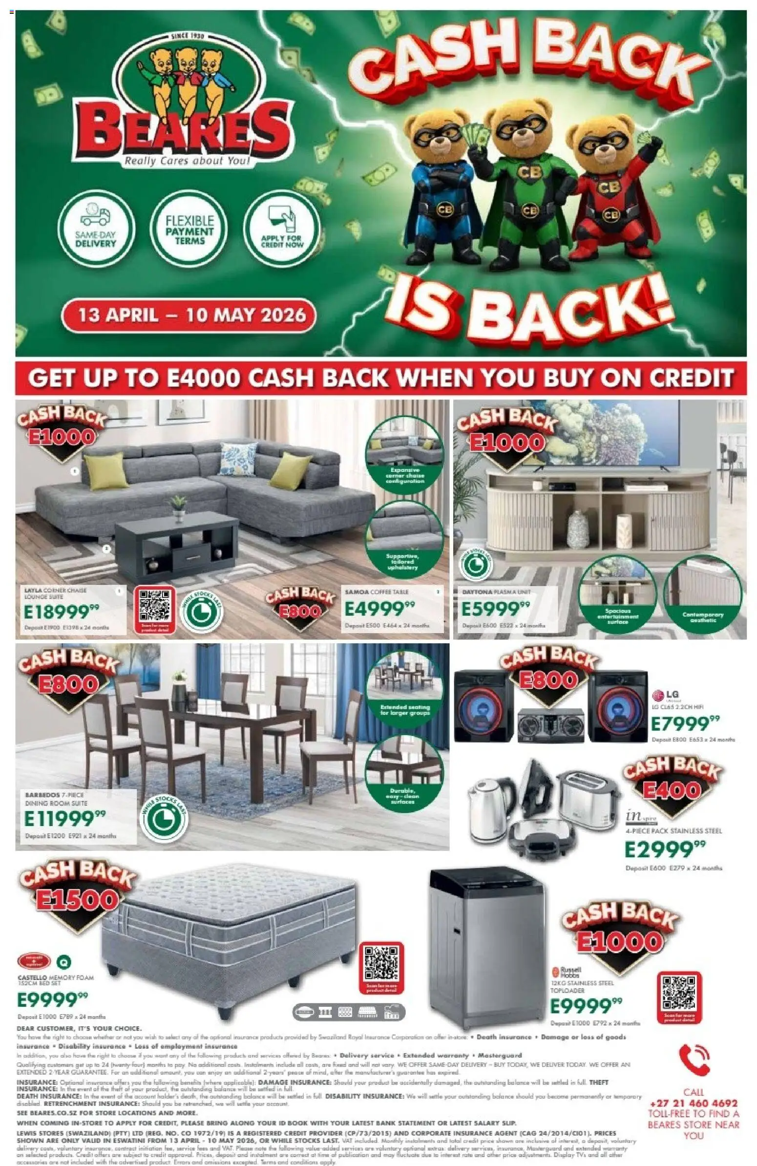 New Beares catalogue – valid from 13.04.2026 | Page: 16 | Products: Table, Dining room suite, Lounge suite, Coffee